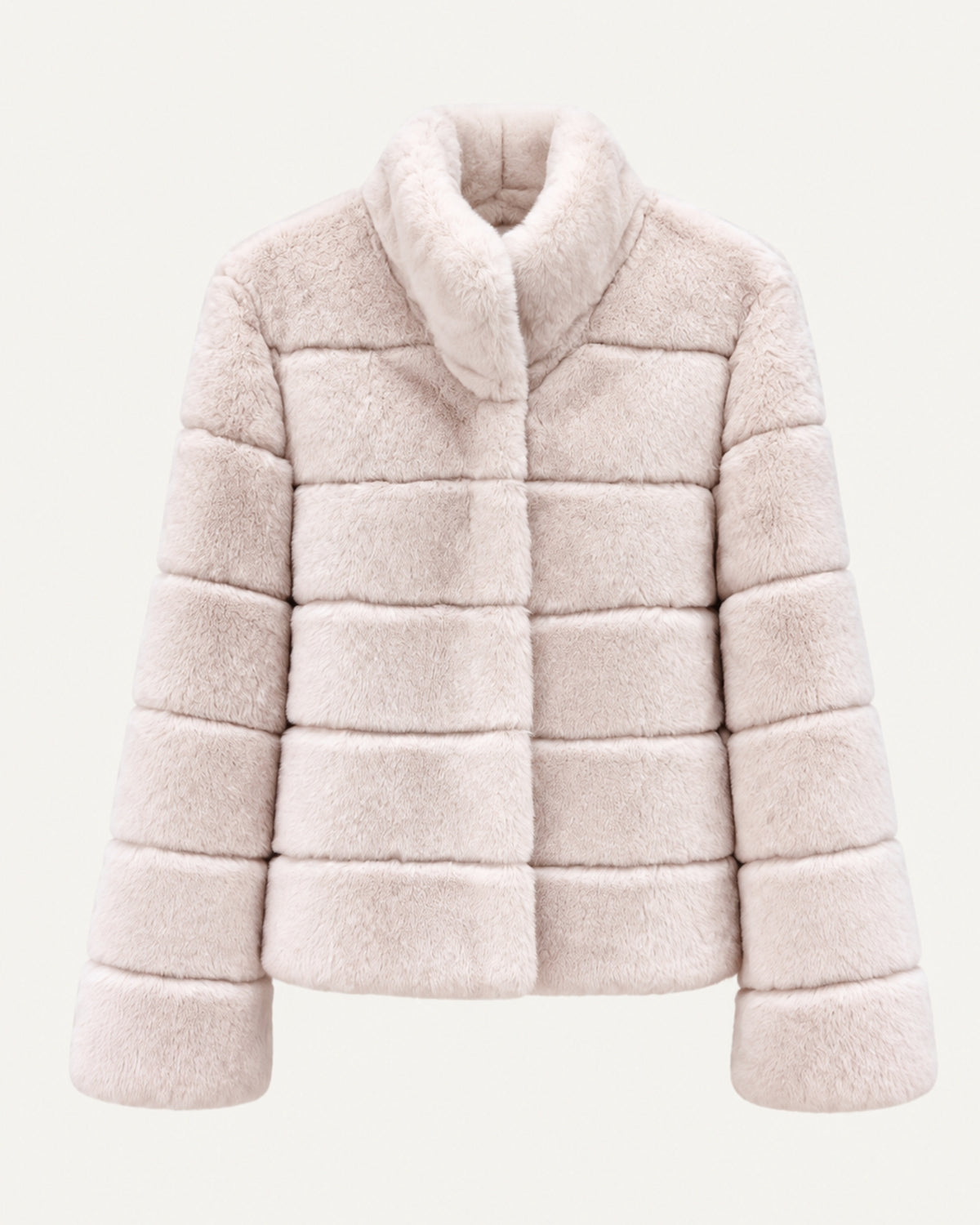 Rihanna Stand Collar Short Rex Rabbit Fur Jacket