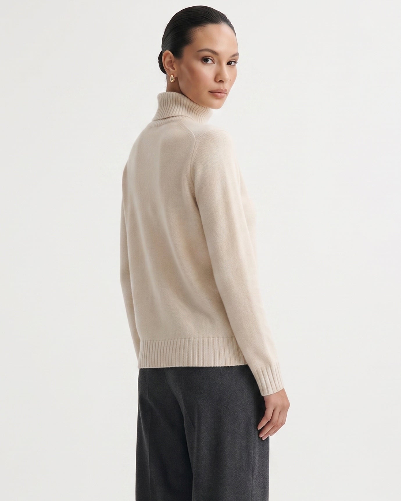 Hannah High Lapel Cashmere Sweaters