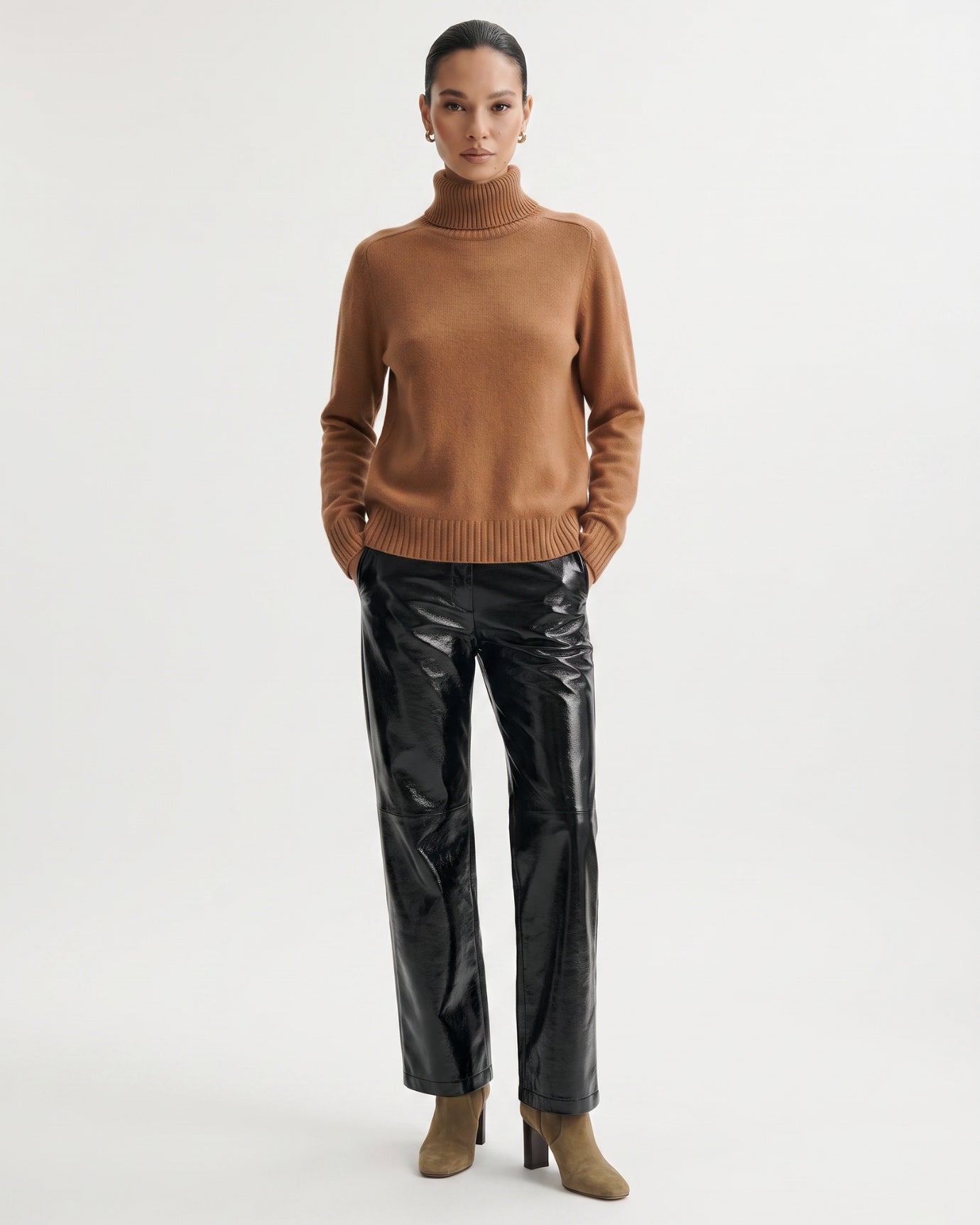 Hannah High Lapel Cashmere Sweaters