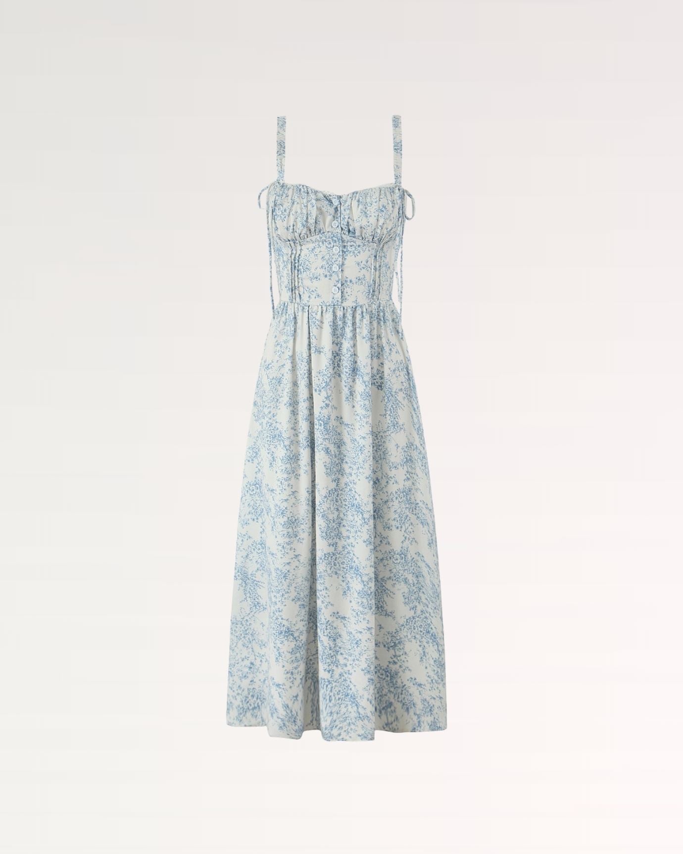 Garden Dream Blue White Dress
