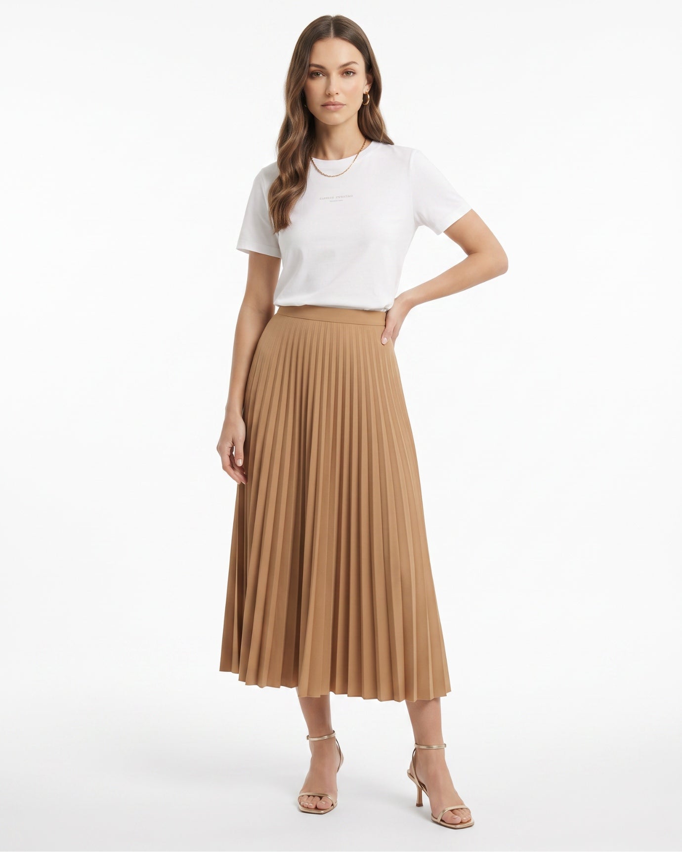 High-end Mercerized Cotton Woman V- Neck T-Shirt