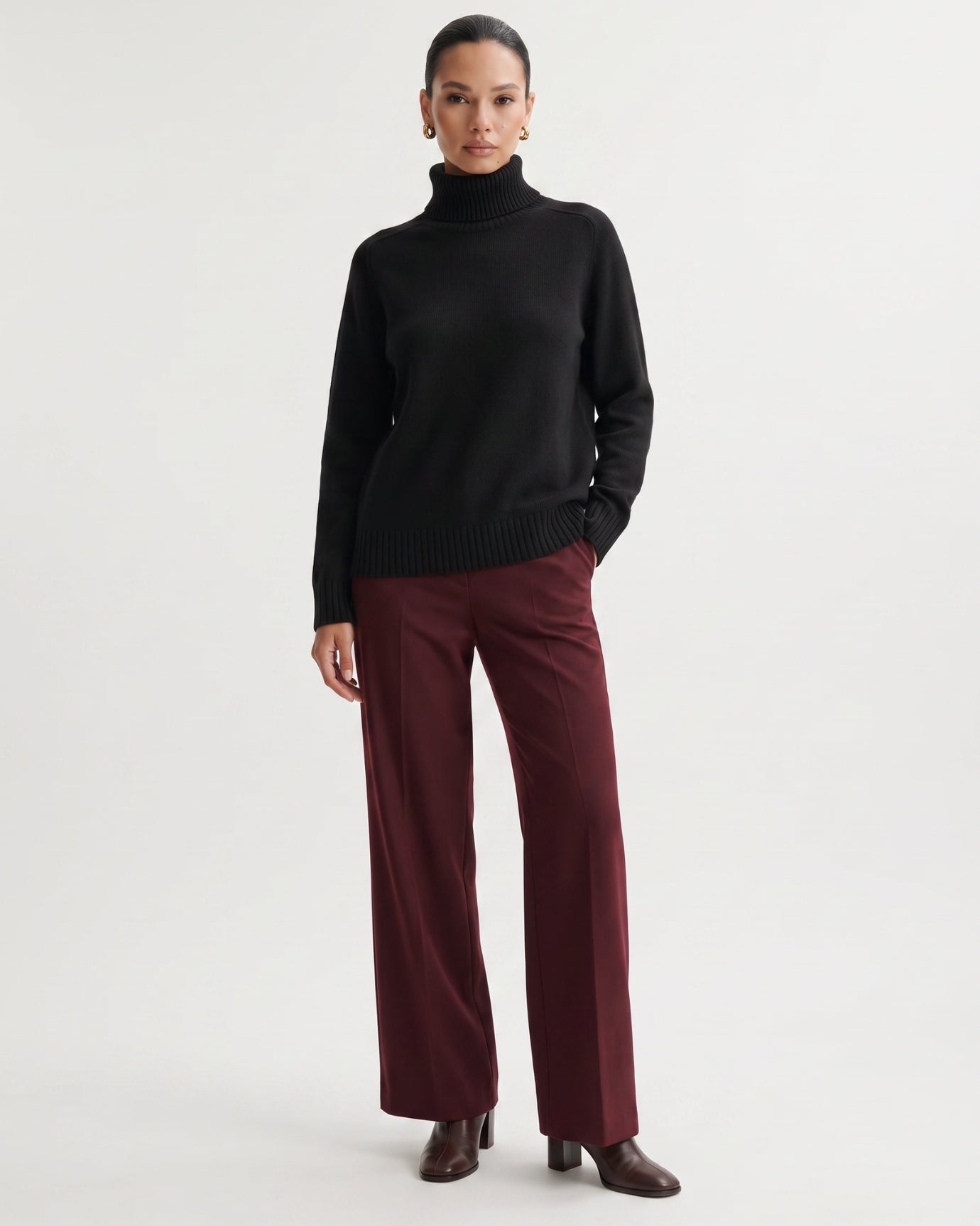 Hannah High Lapel Cashmere Sweaters