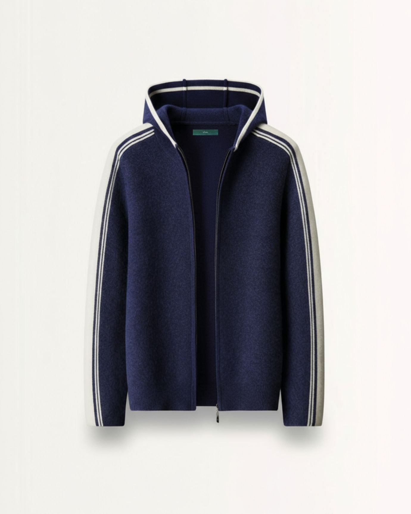 Wool & Cashmere blend hooded zipper
