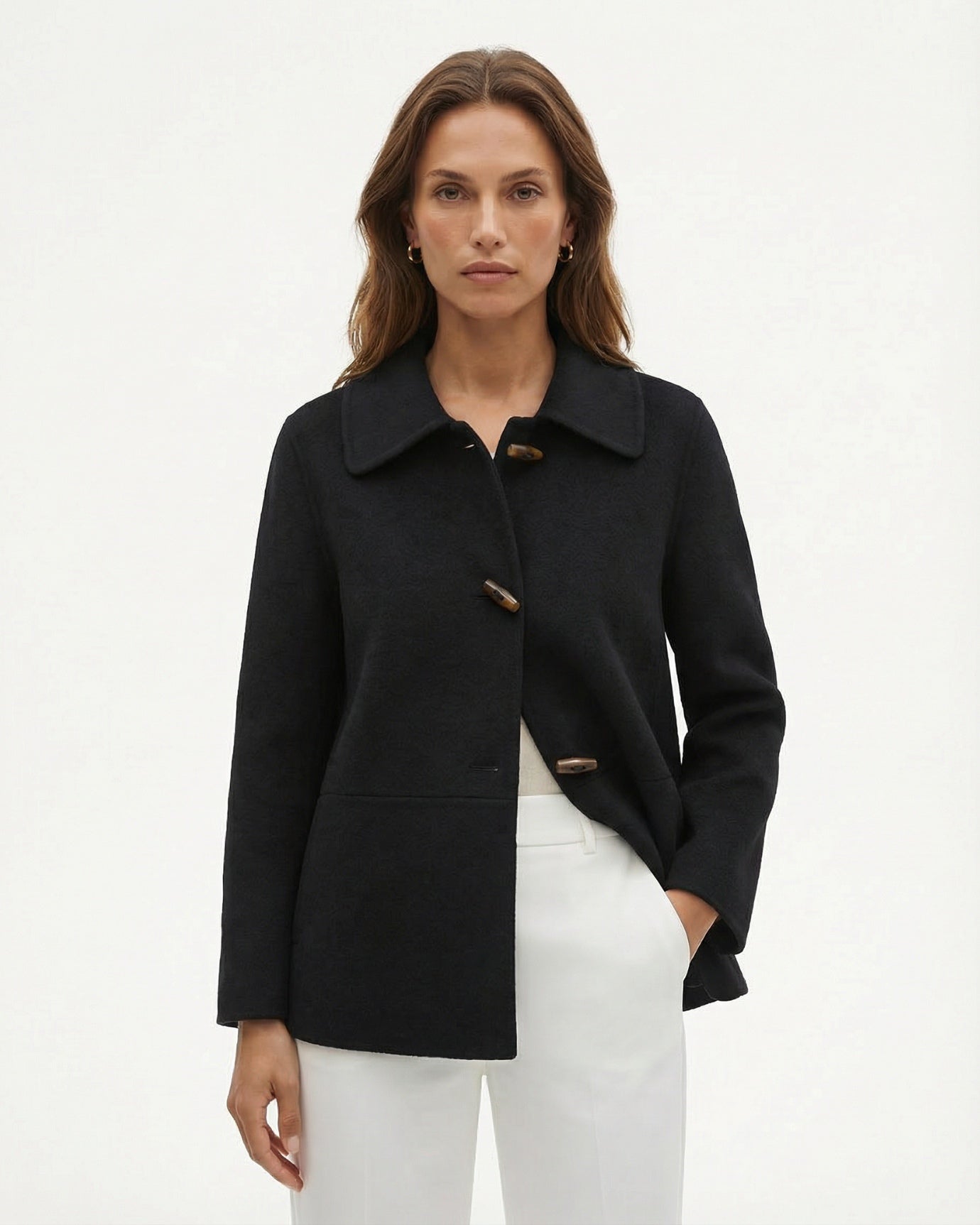 Rhi Elegant Double-Sided Pure Wool Jacket- Coat