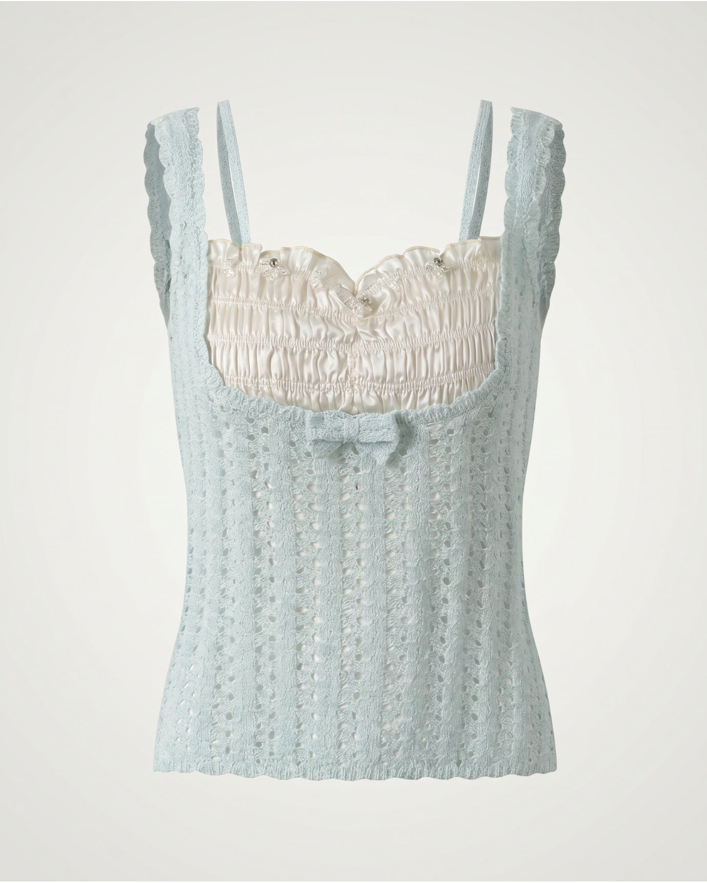 Sweet Beaded Faux Lace Top