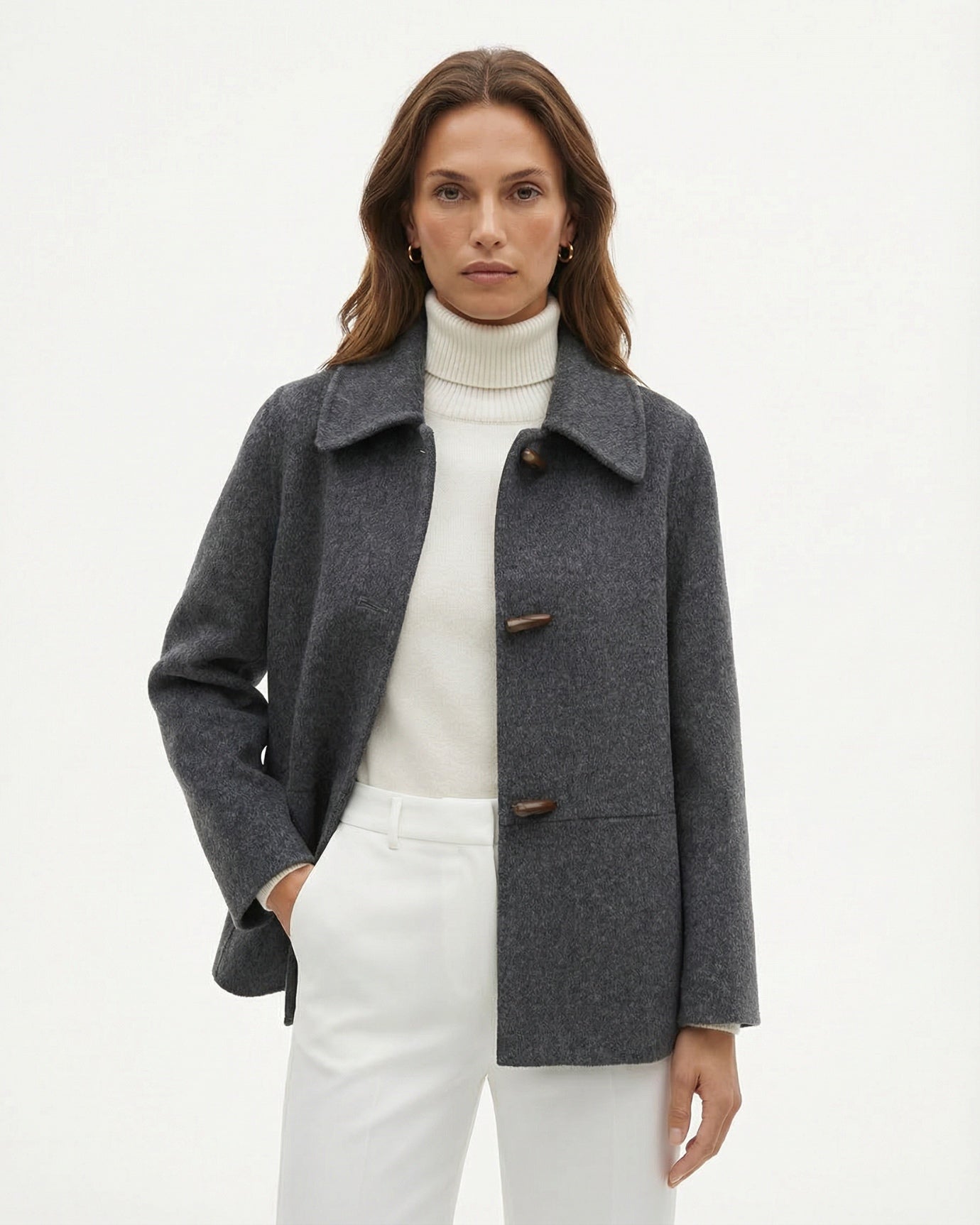 Rhi Elegant Double-Sided Pure Wool Jacket- Coat