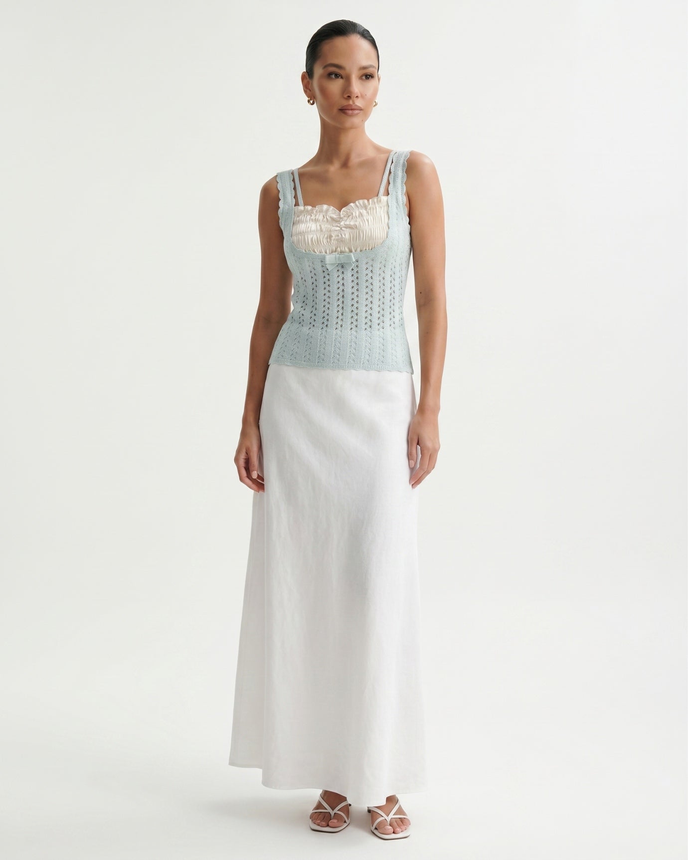 Sweet Beaded Faux Lace Top