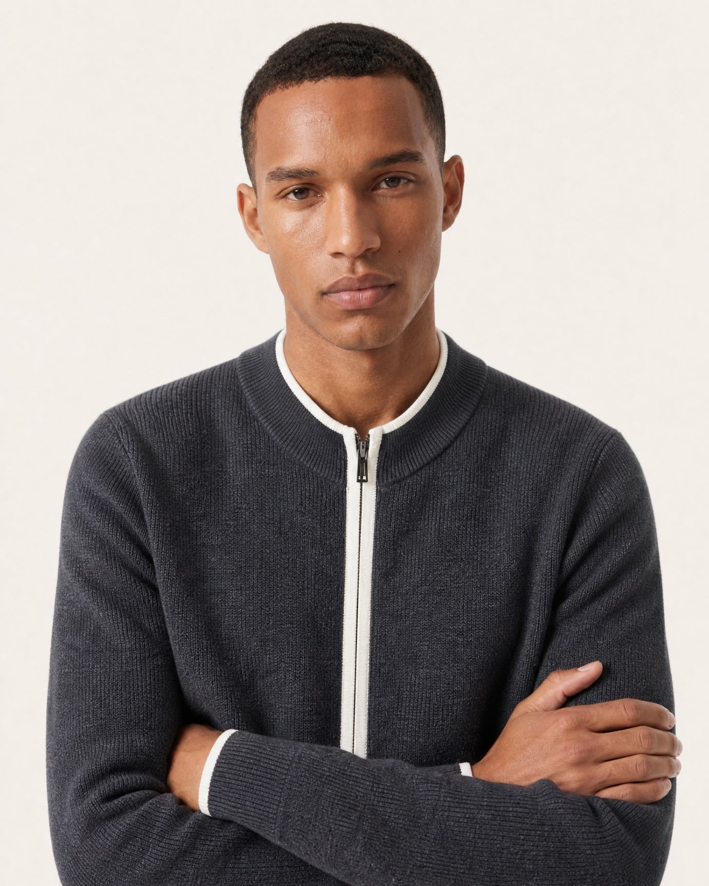 London Cashmere Full-Zip Cardigan Jacket