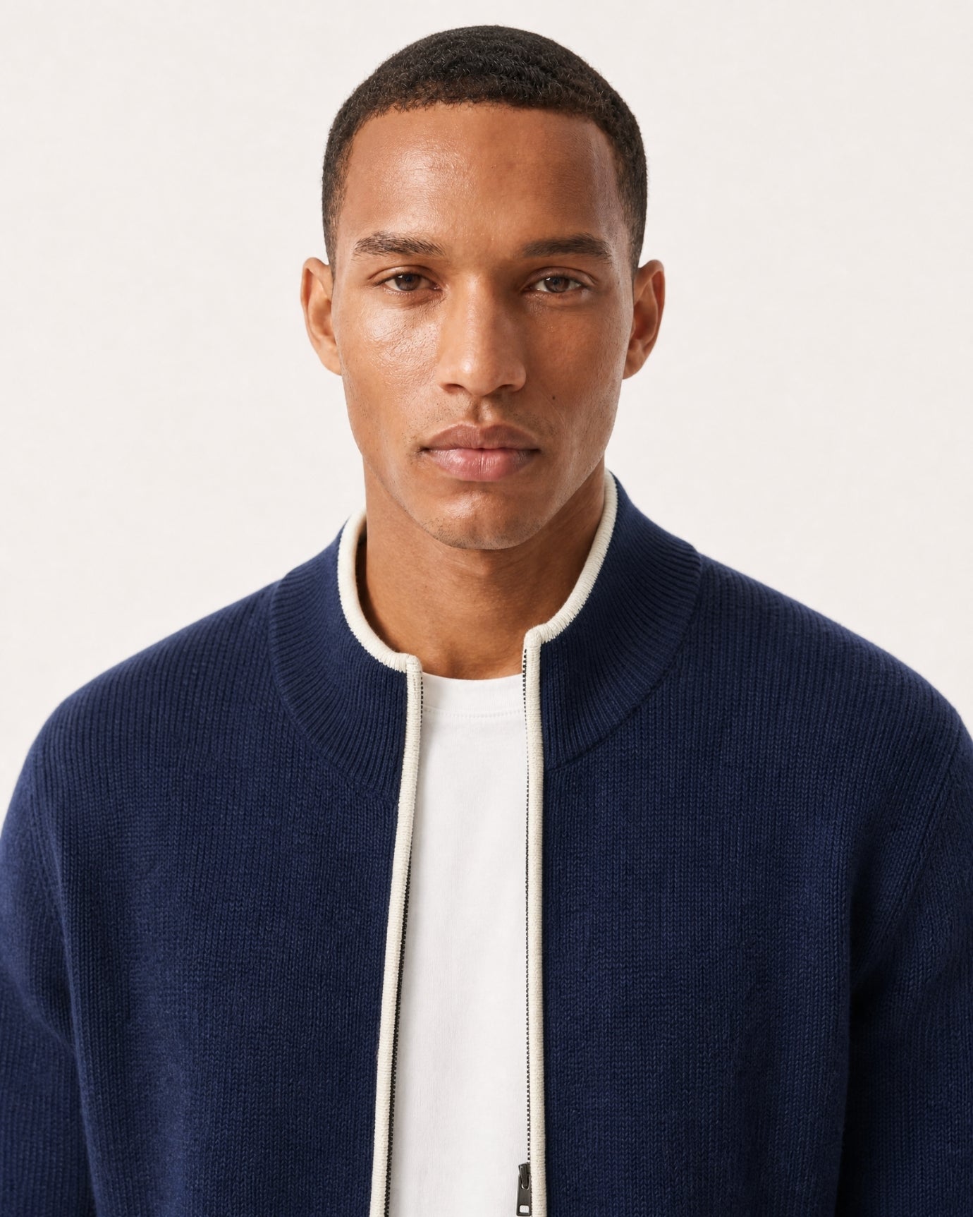 London Cashmere Full-Zip Cardigan Jacket