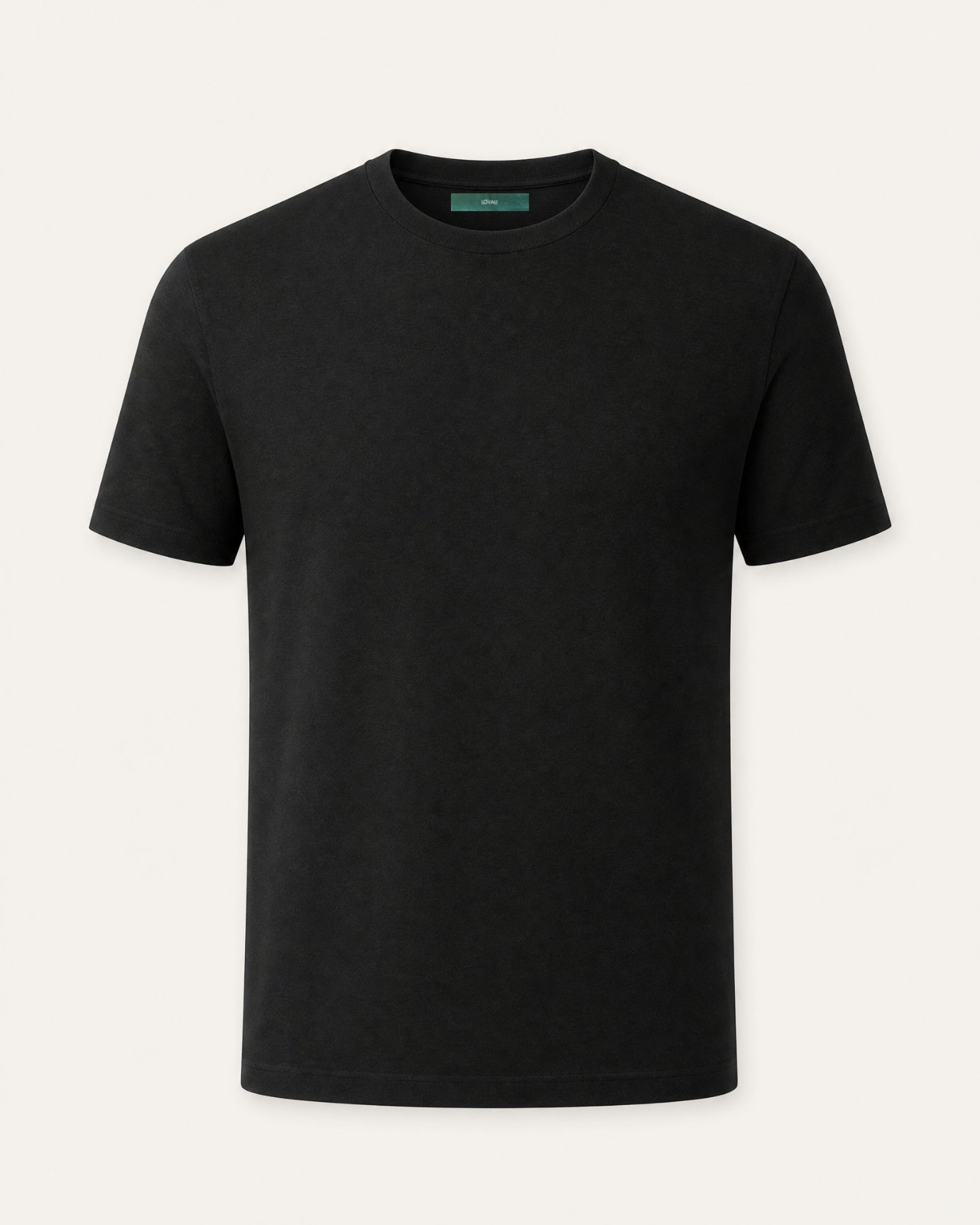 High-Count Australian Wool Crewneck Knit T-Shirt
