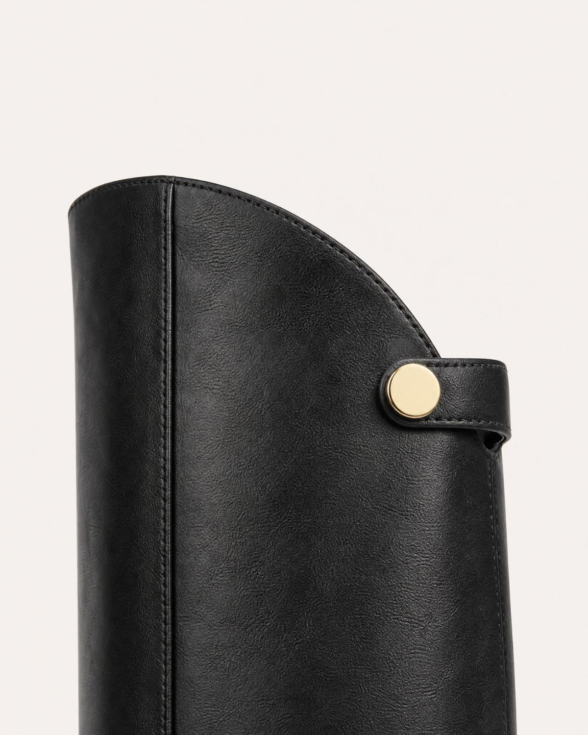 Pointed-Toe Straight-Shaft High-Heel Leather Boots
