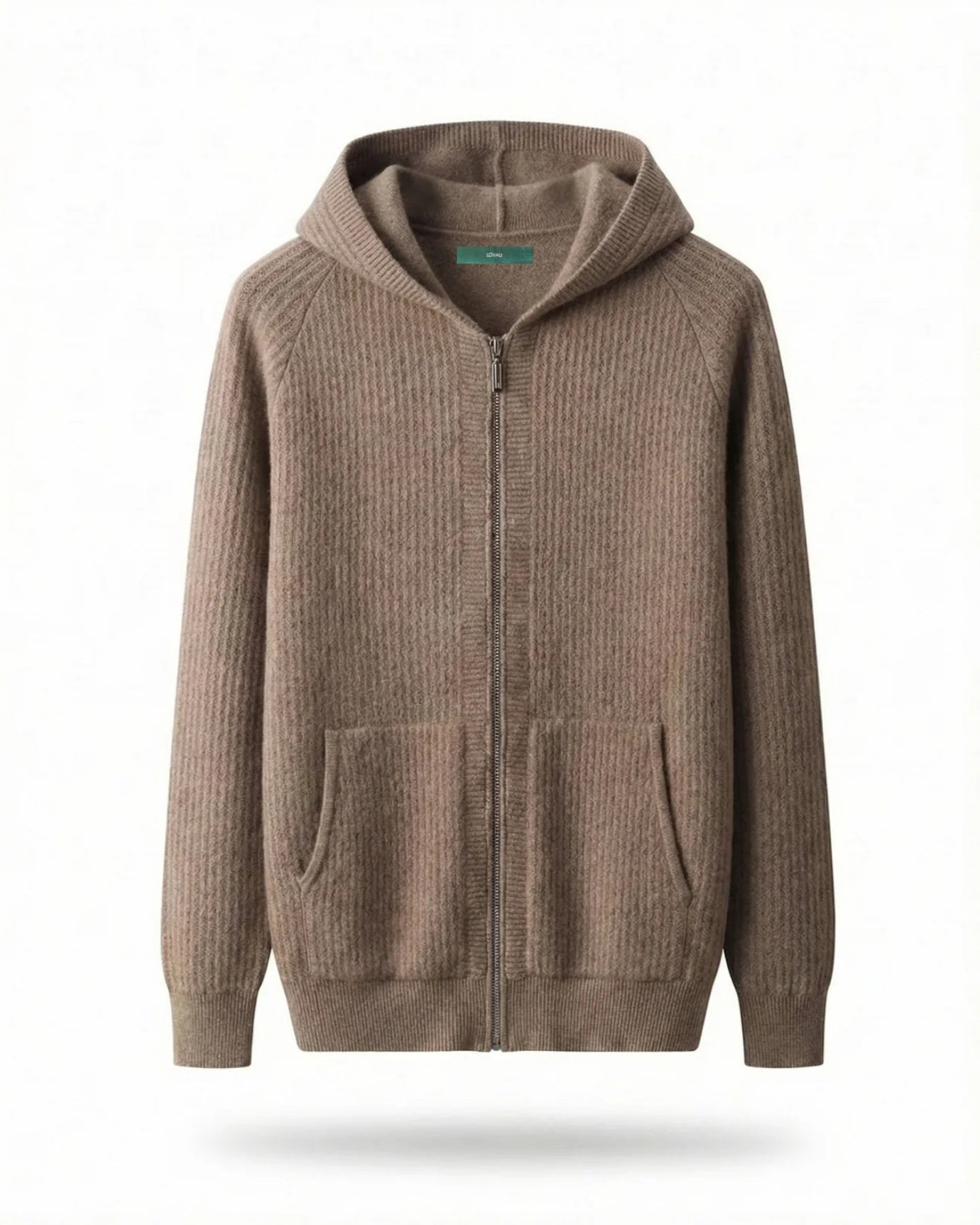 Thickened Wool Hooded Cardigan Zipper