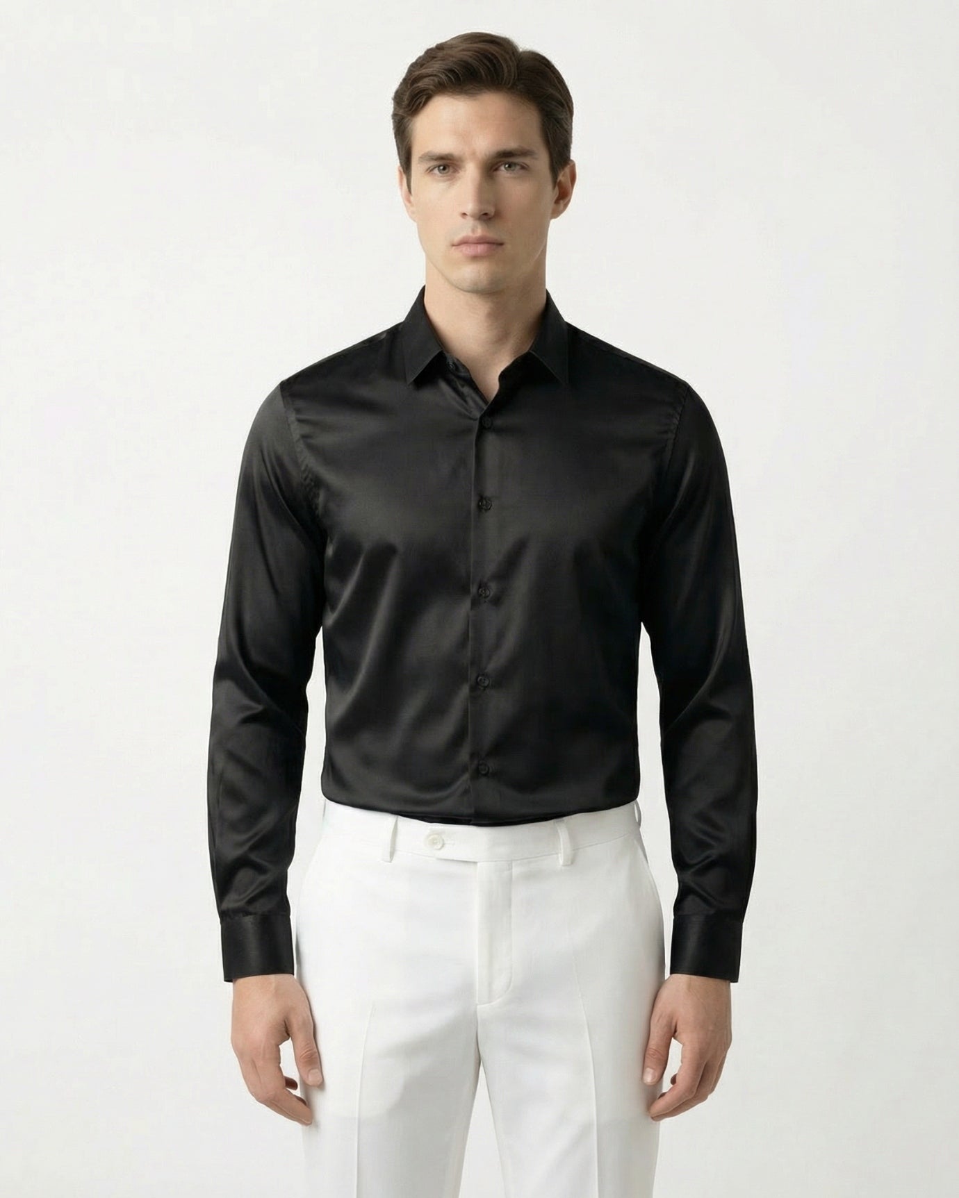 Camisa con textura de seda