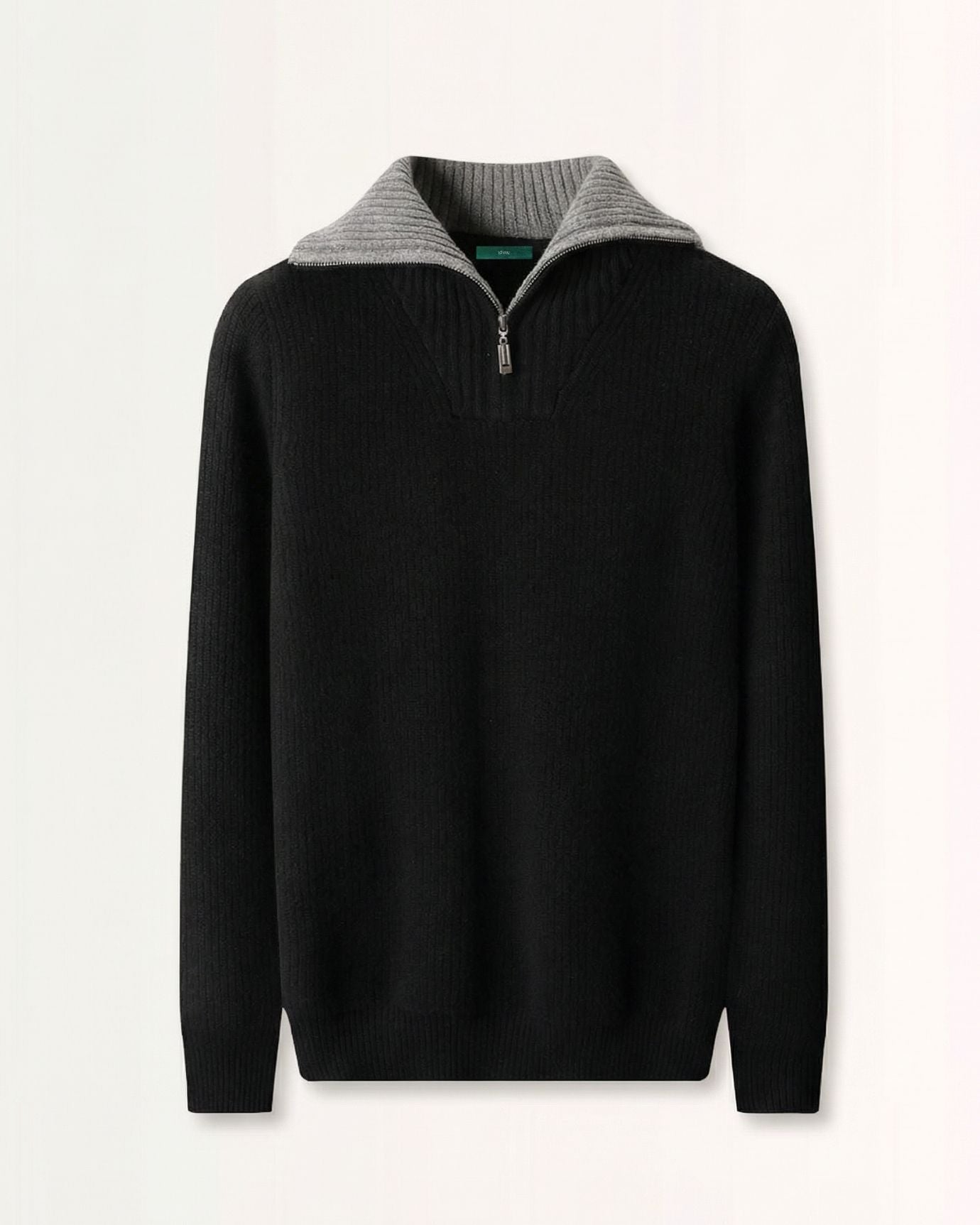 Half-Zip Cashmere Wool Sweater