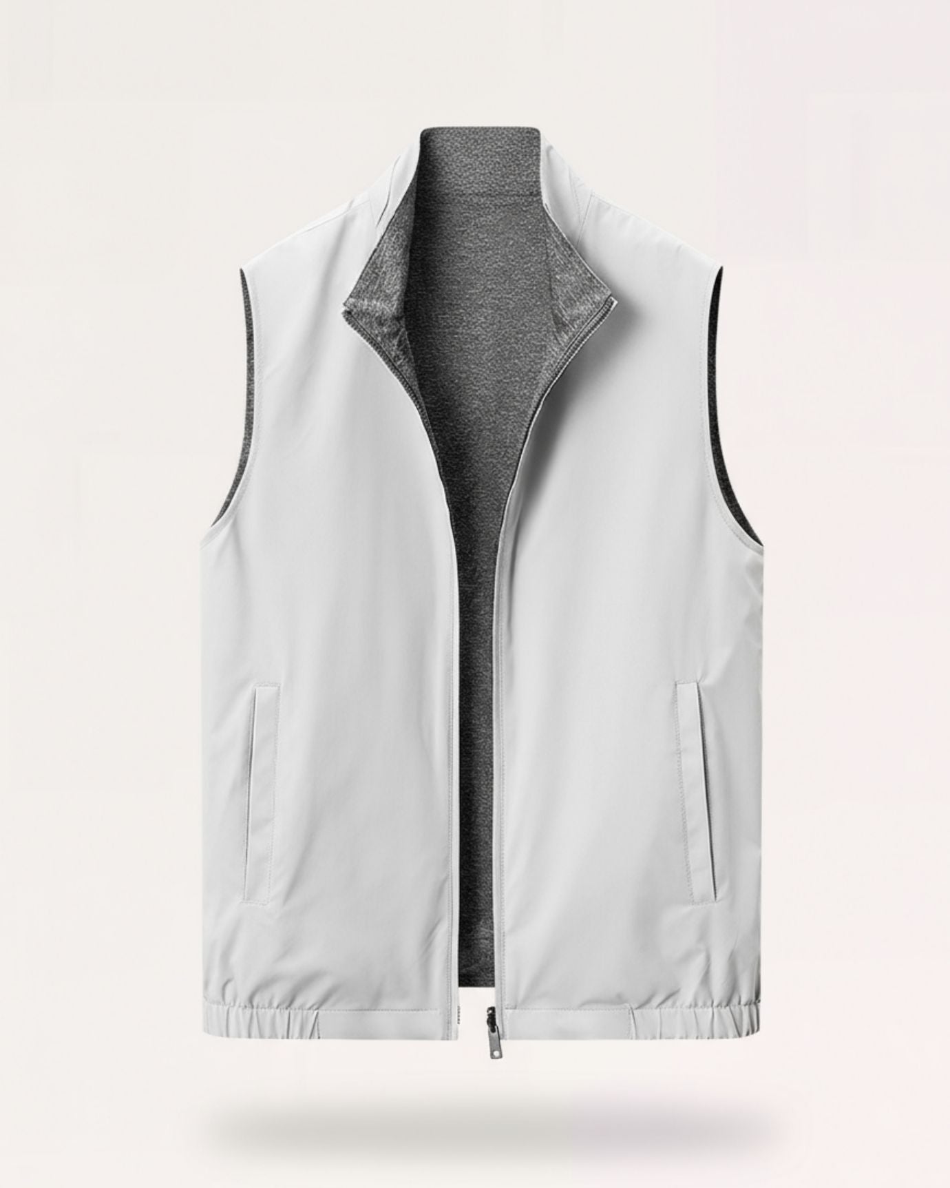 Reversible Wool Vest Men's Zipper | Lovau
