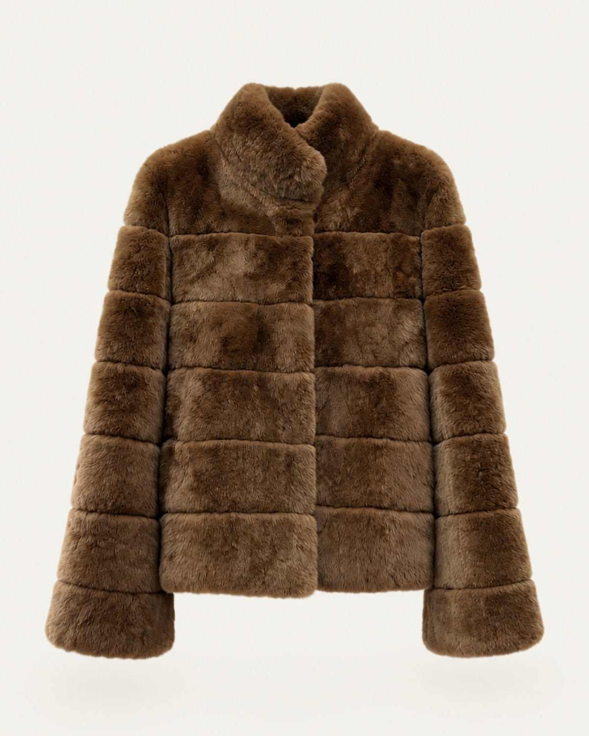 Rihanna Stand Collar Short Rex Rabbit Fur Jacket