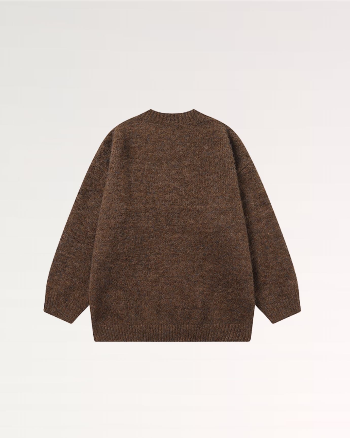 Cozy long-sleeve vintage-inspired knit sweater by Kylie Lovau