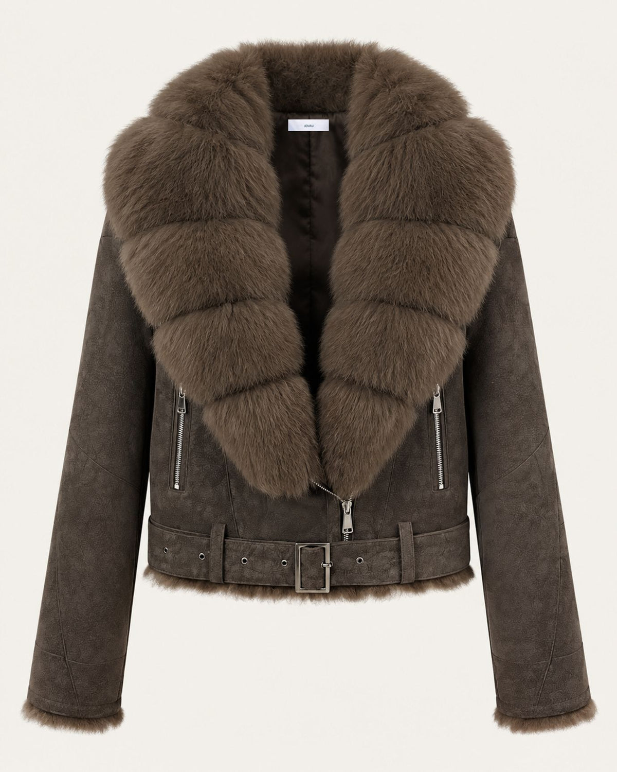 Rabbit Fur-Lined Suede Jacket Limited Edition