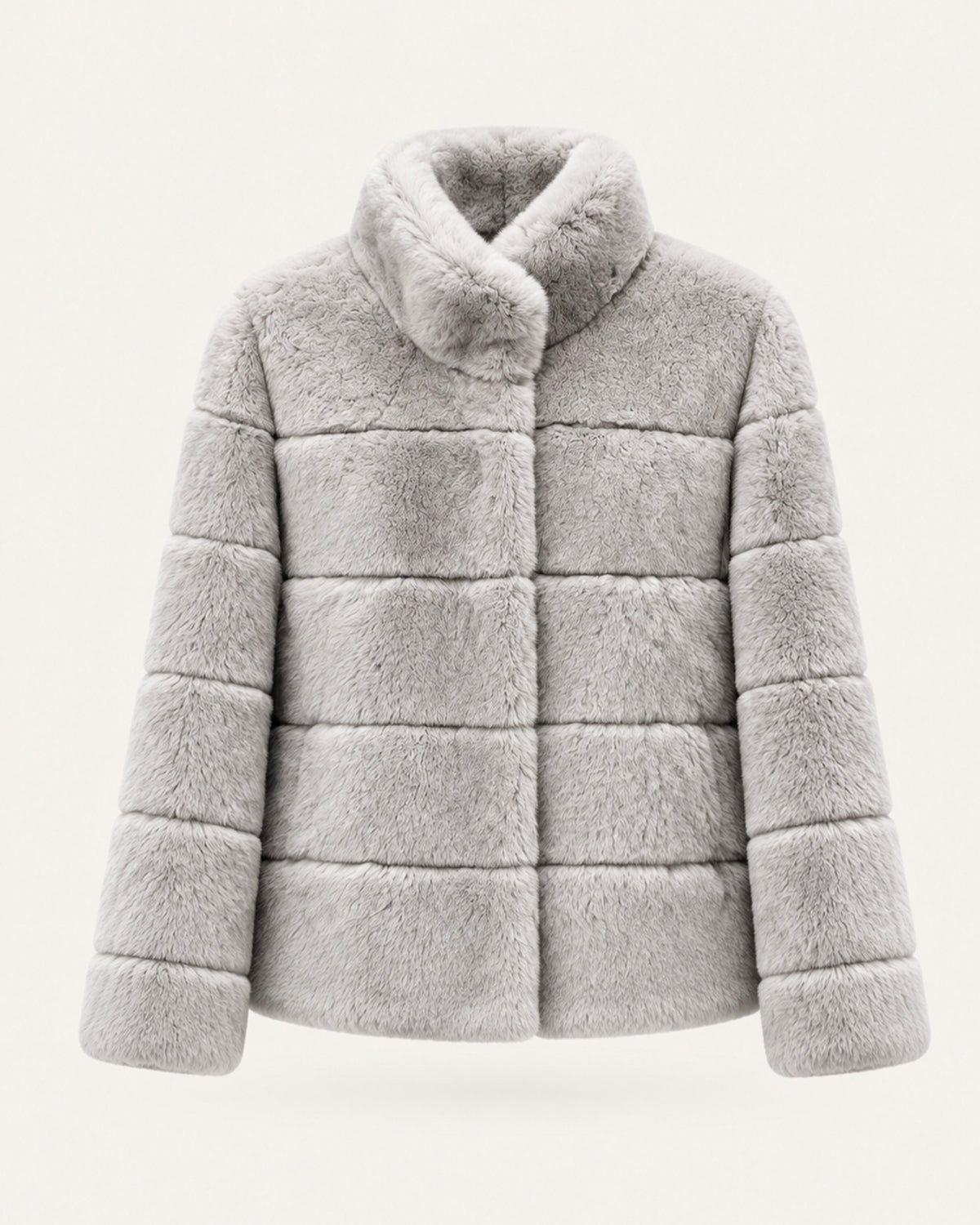 Rihanna Stand Collar Short Rex Rabbit Fur Jacket