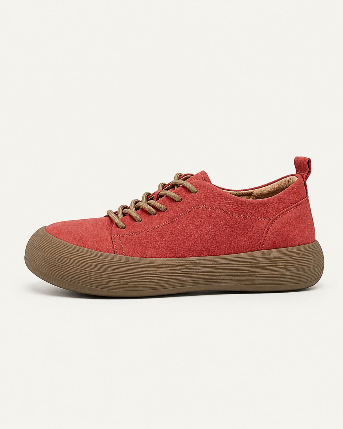 Top-Grain Leather Chunky Lace-Up Comfort Shoes
