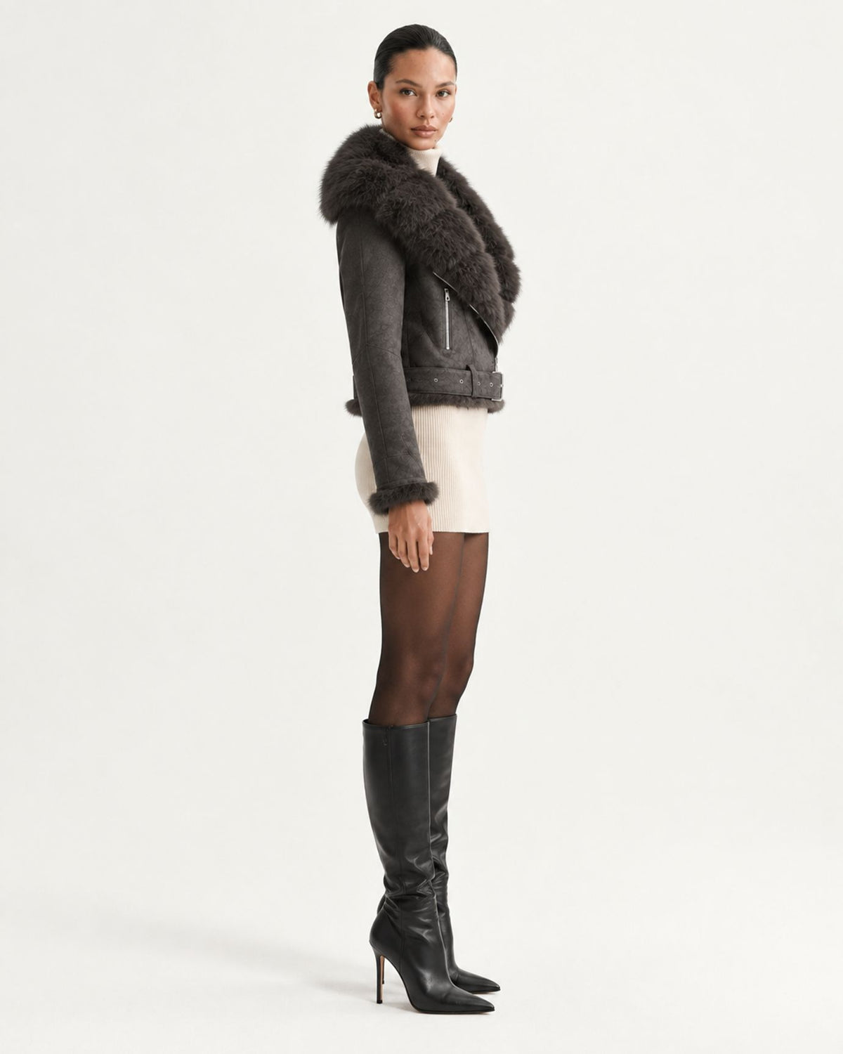 Rabbit Fur-Lined Suede Jacket Limited Edition