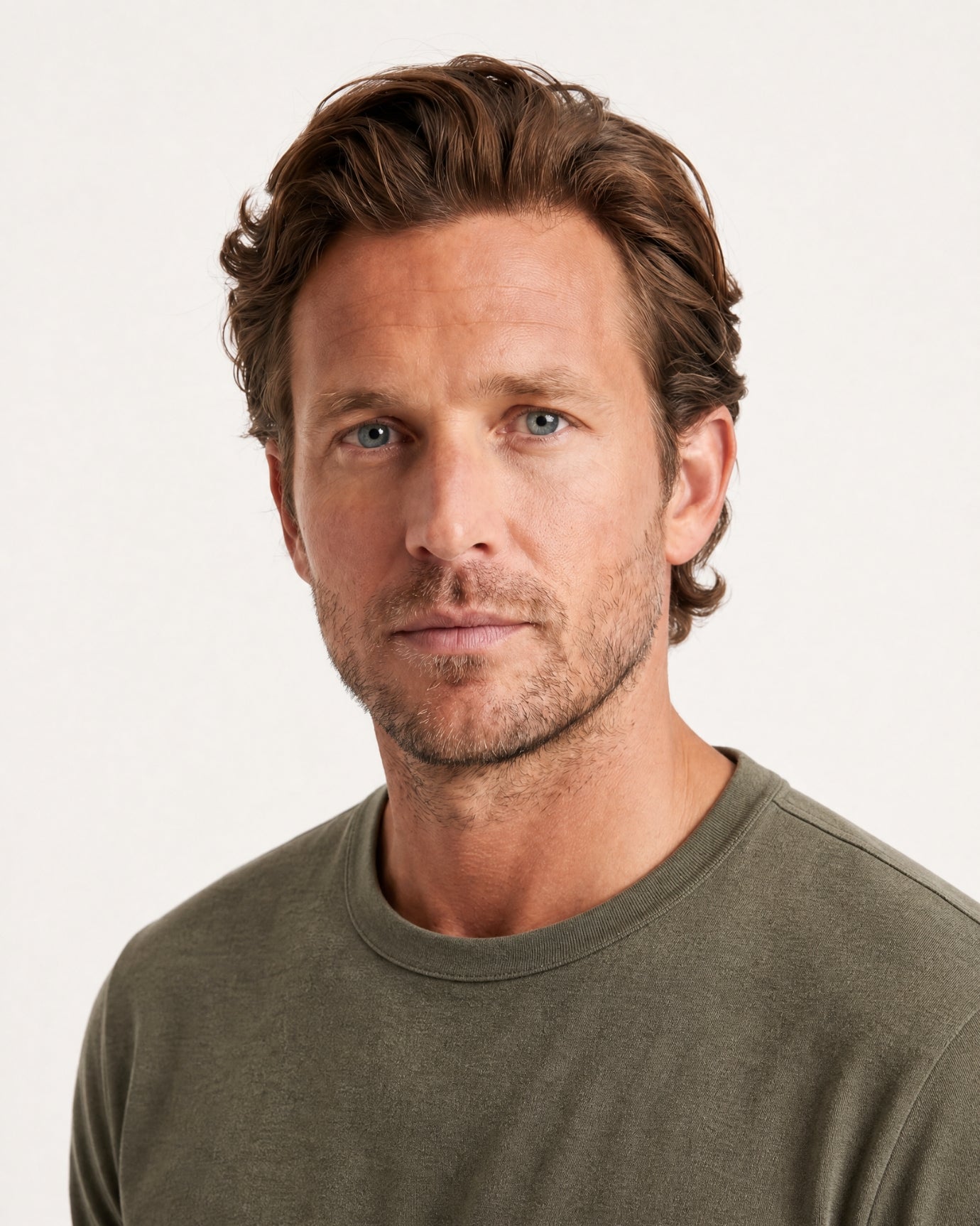 High-Count Australian Wool Crewneck Knit T-Shirt