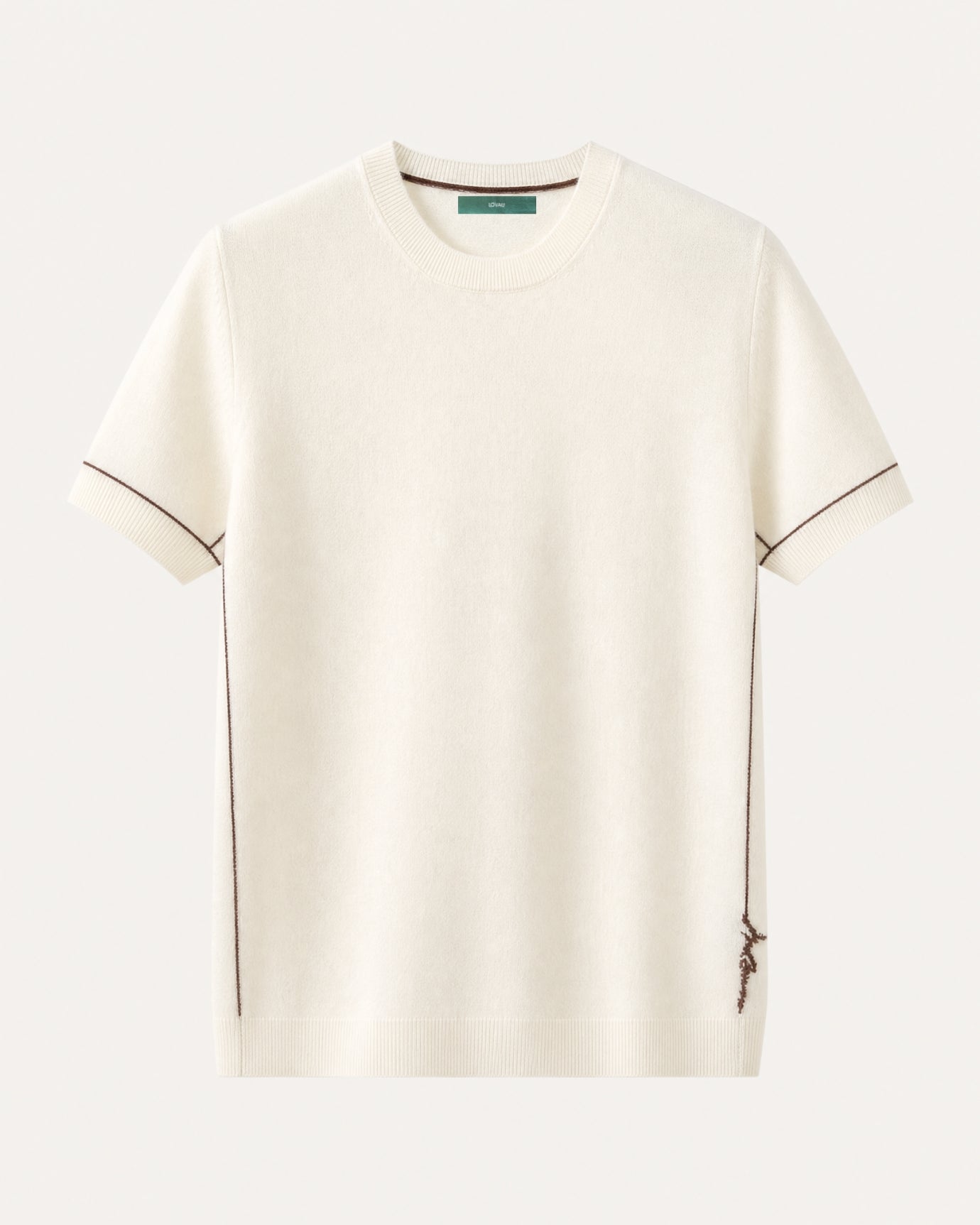 Mulberry Silk and Cashmere Knit T-Shirt
