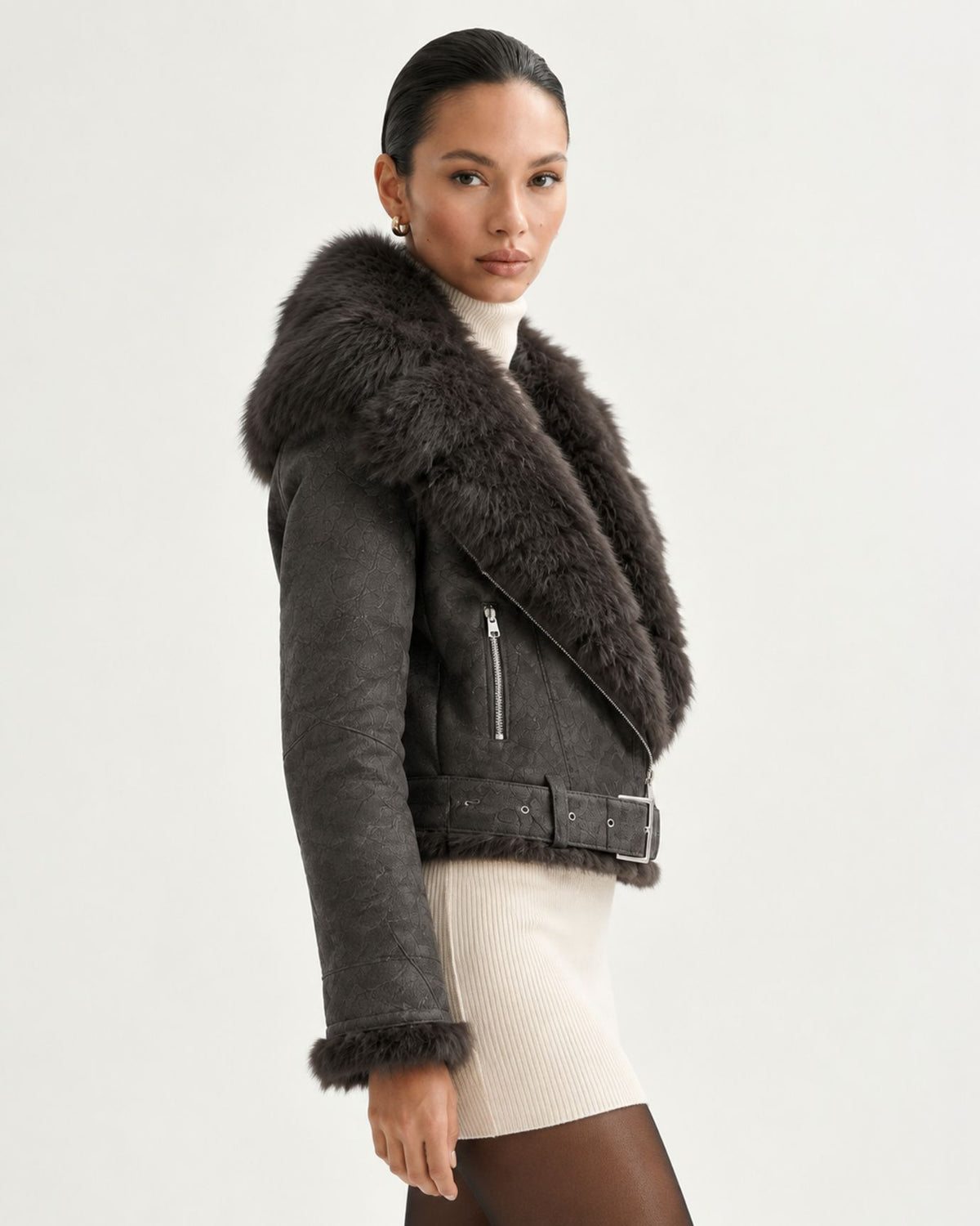 Rabbit Fur-Lined Suede Jacket Limited Edition