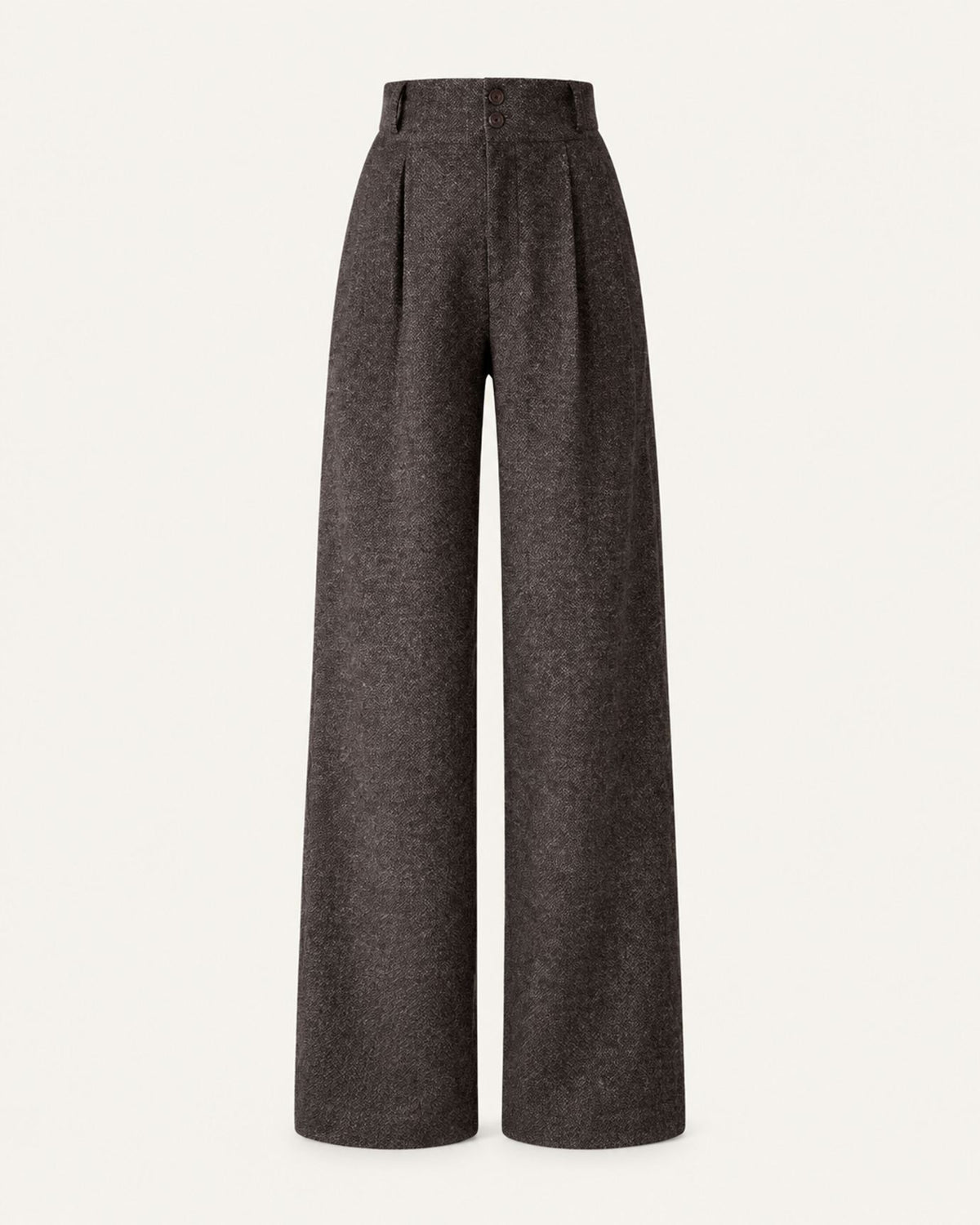 Drapey High-Waisted Wool Wide-Leg Woman Trousers