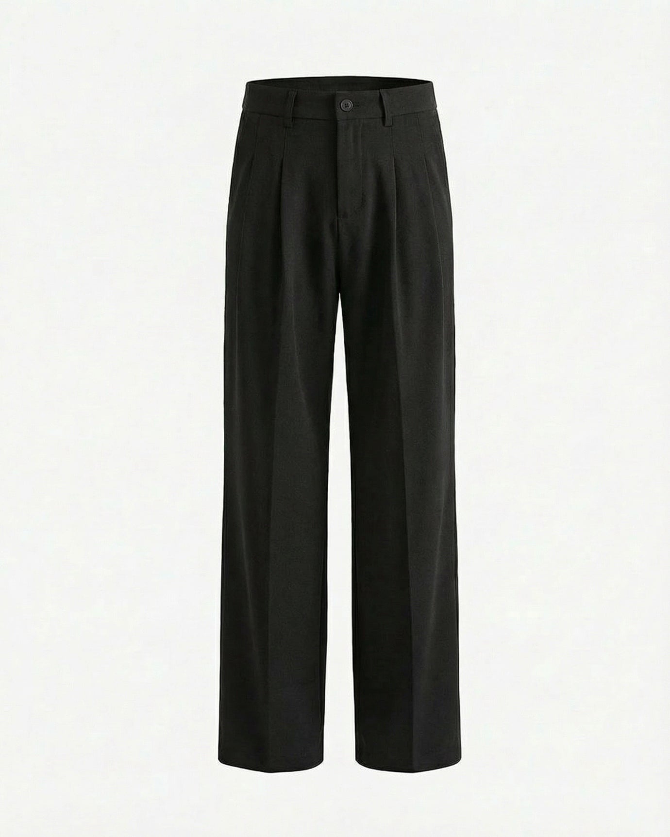 Pantalones de lana de alta gama, holgados y rectos