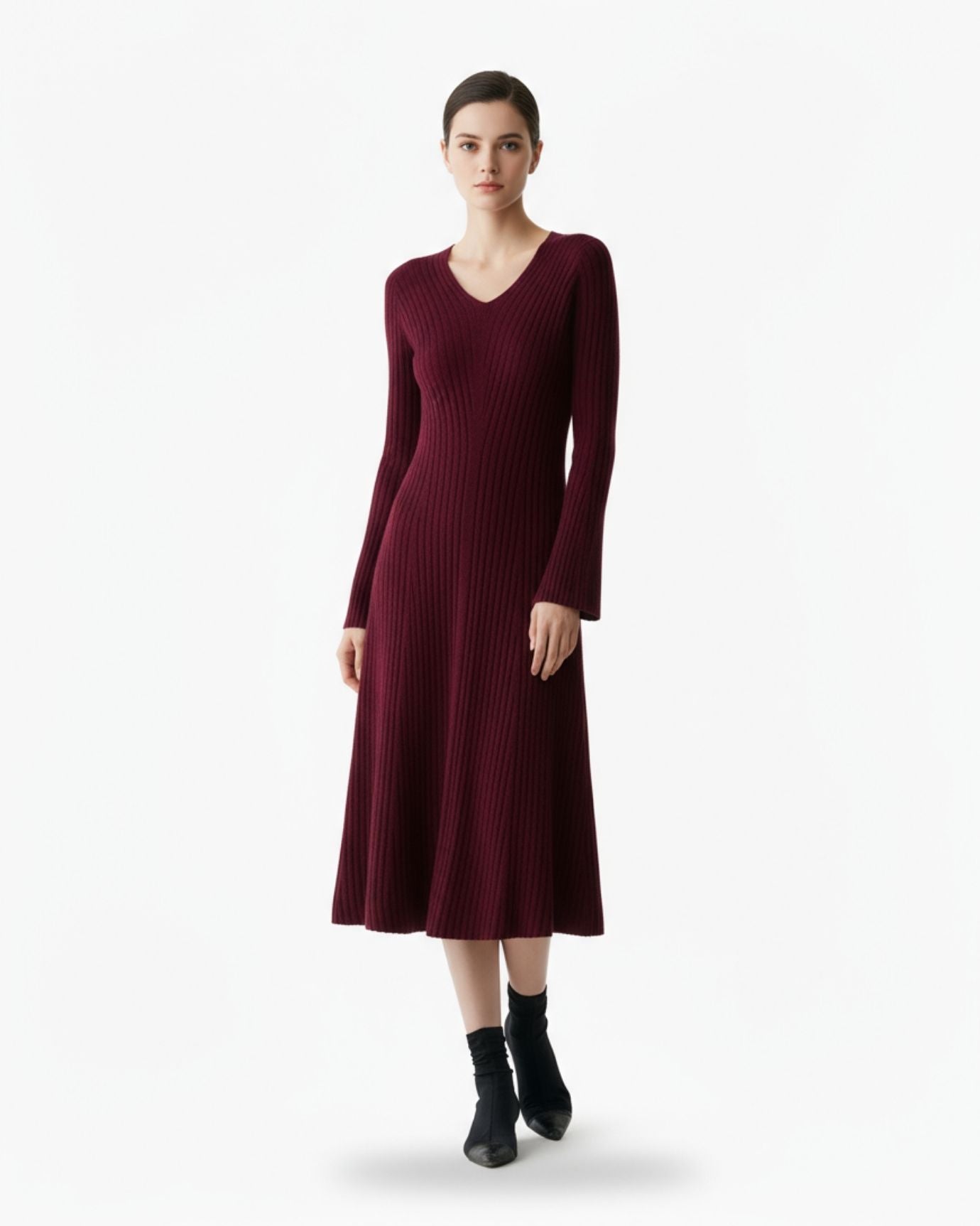 Cashmere Dress Skin Proof Tested V-Neck