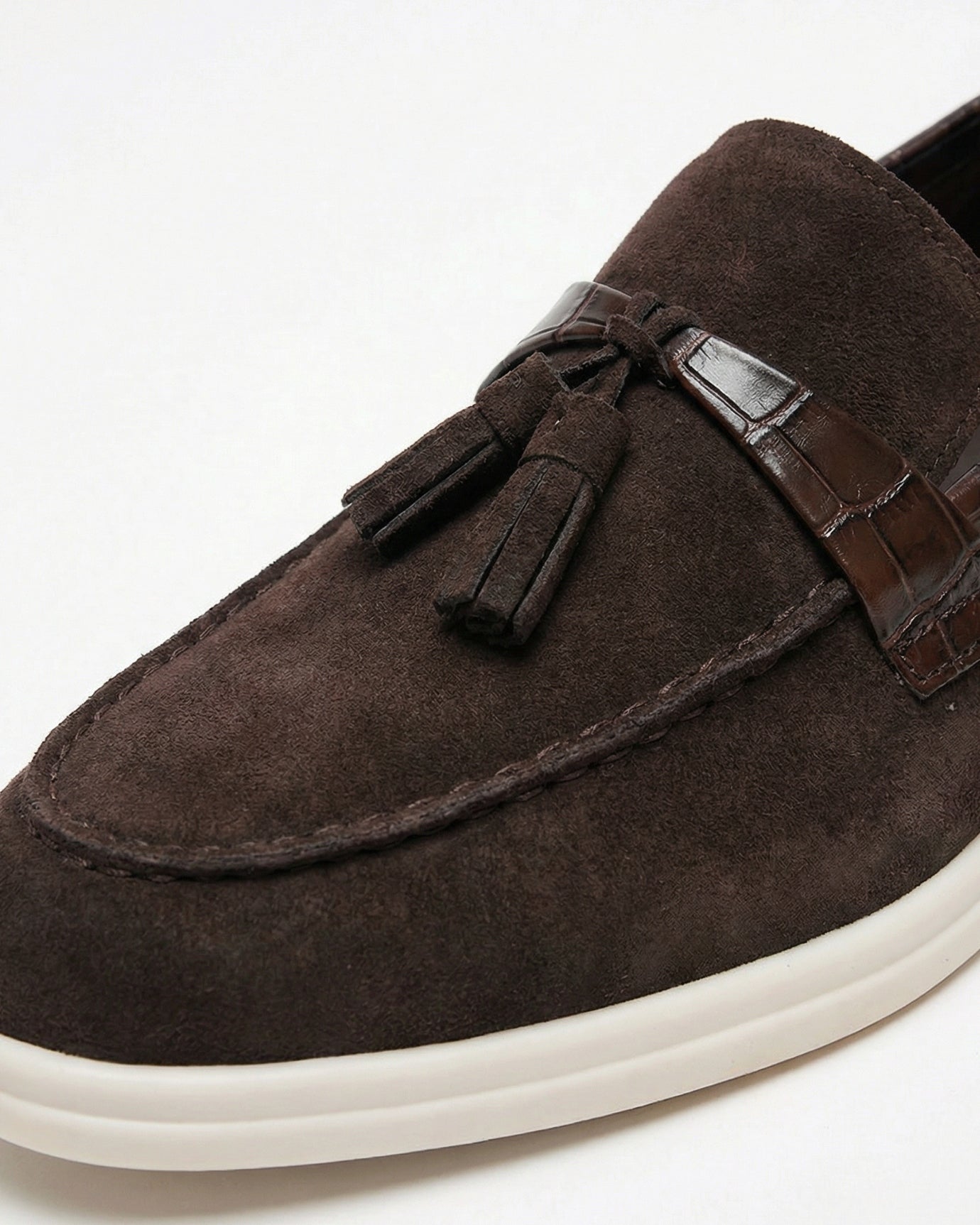 Positano Coffee Loafers Genuine Leather