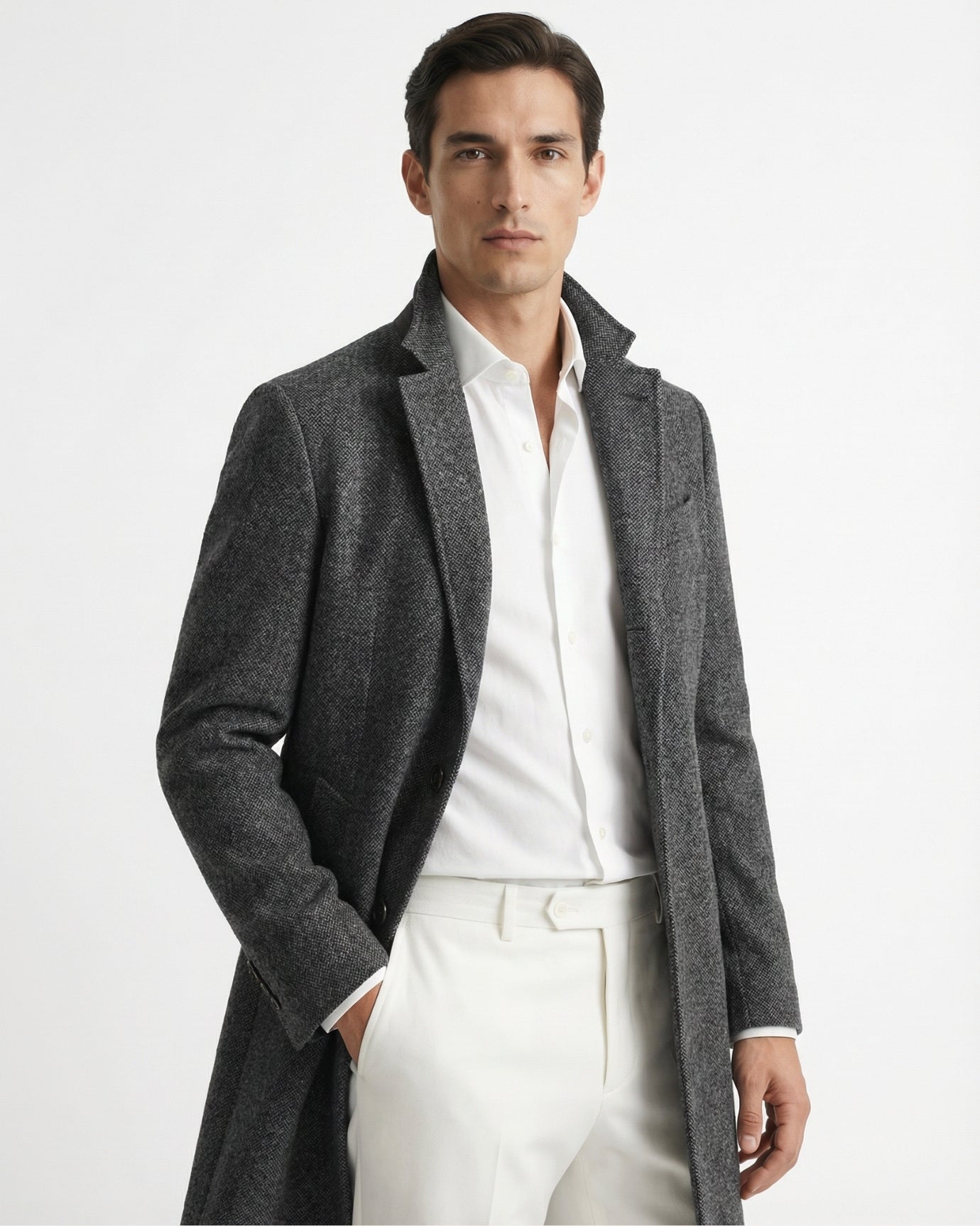 Heavyweight Chester Wool Coat Dark Gray