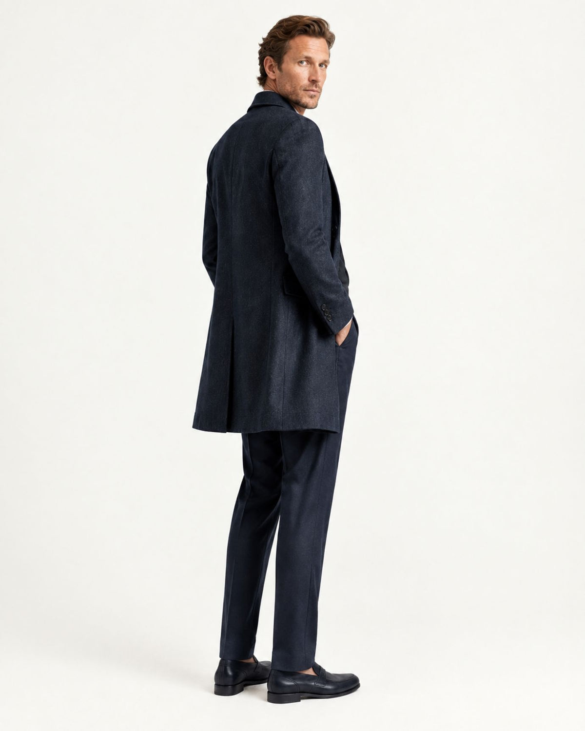 Berlin Notched Lapel Wool Overcoat