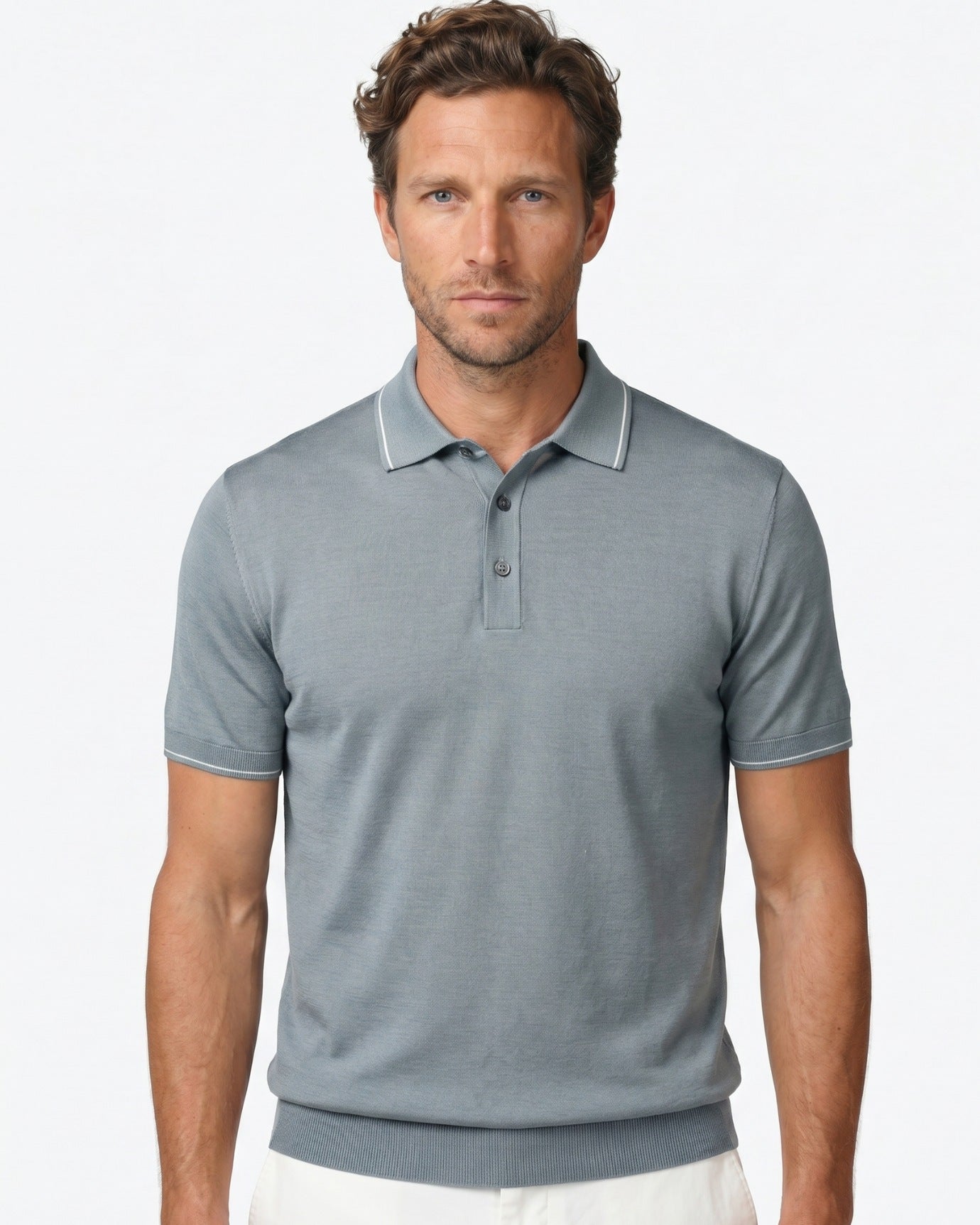 Mulberry Silk Knitted short-sleeved Polo