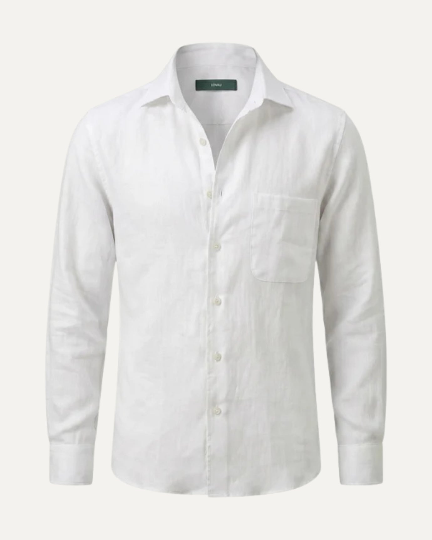 Contemporary White Linen Shirt