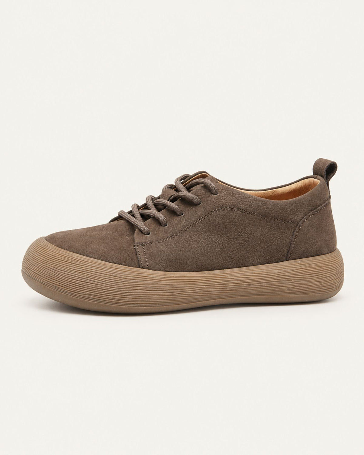 Top-Grain Leather Chunky Lace-Up Comfort Shoes