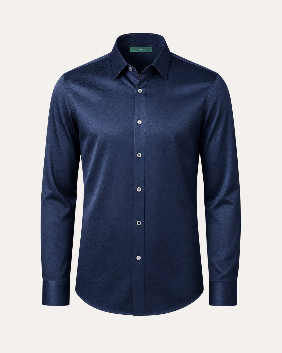 Hign-End Mulberry Silk Long-Sleeve Jacquard Shirt