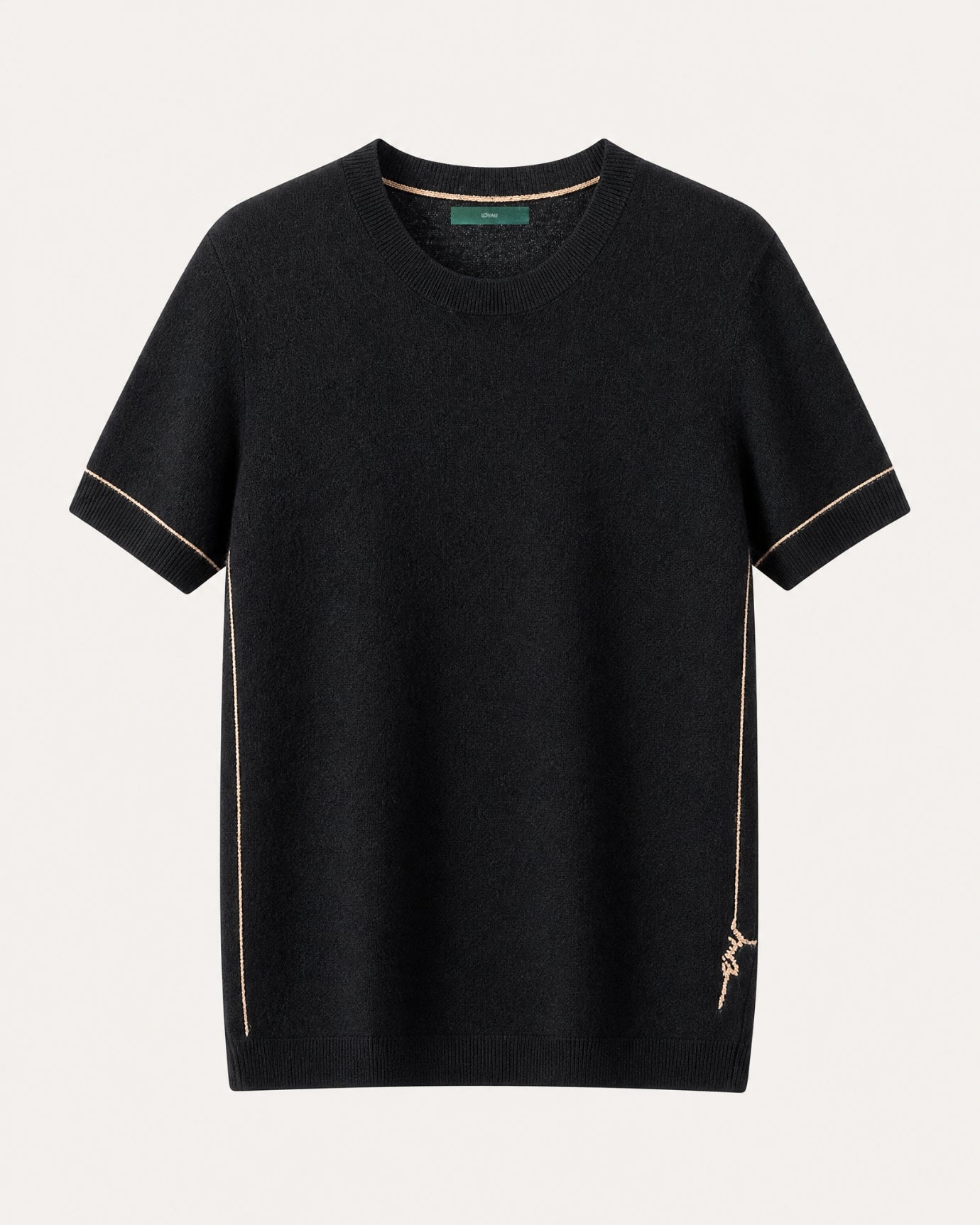 Mulberry Silk and Cashmere Knit T-Shirt