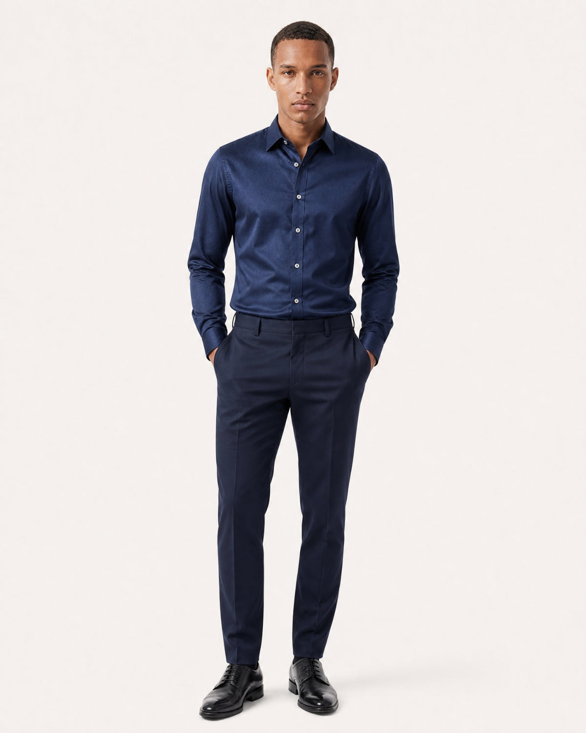 Hign-End Mulberry Silk Long-Sleeve Jacquard Shirt