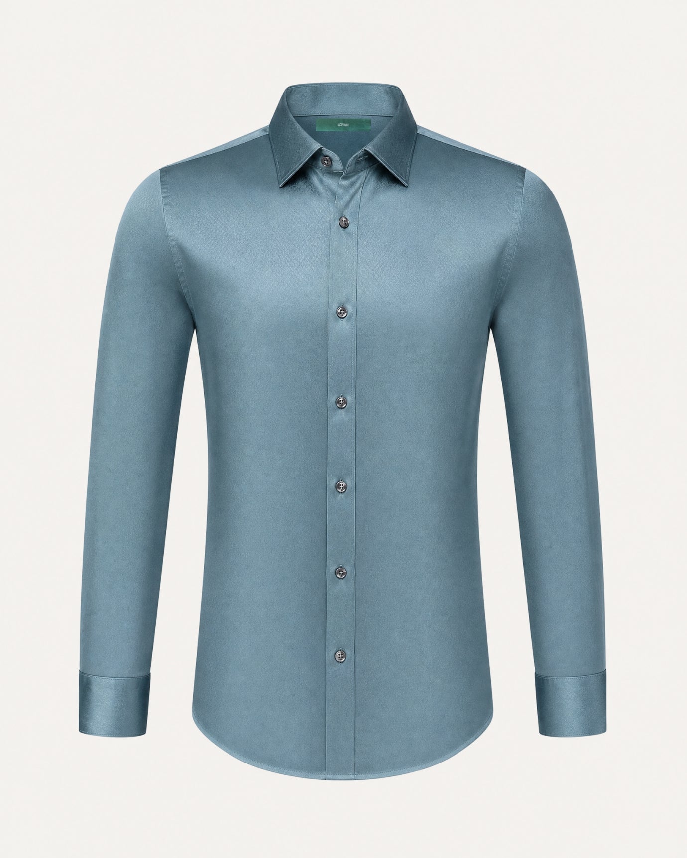 Hign-End Mulberry Silk Long-Sleeve Jacquard Shirt