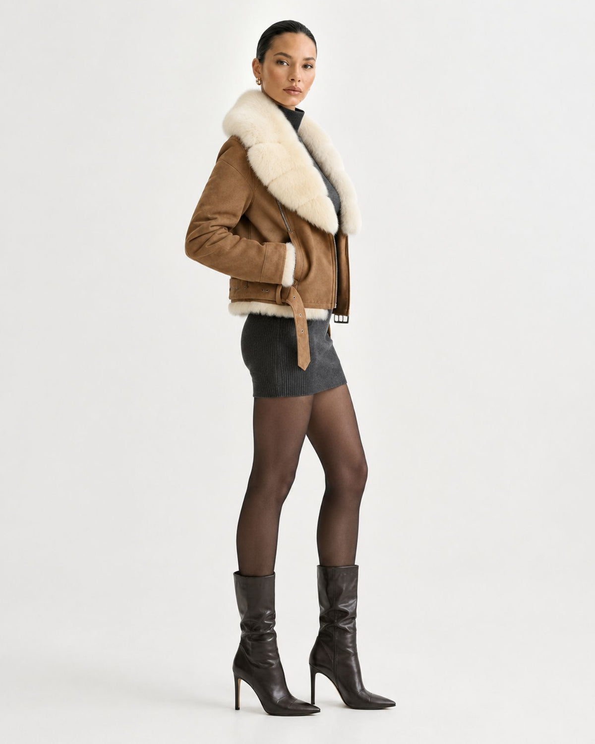 Rabbit Fur-Lined Suede Jacket Limited Edition