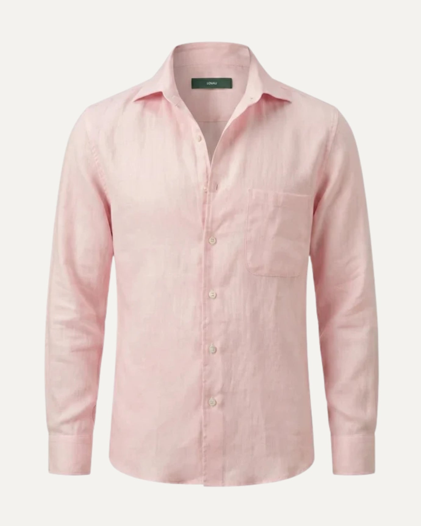 Contemporary Light Pink Linen Shirt