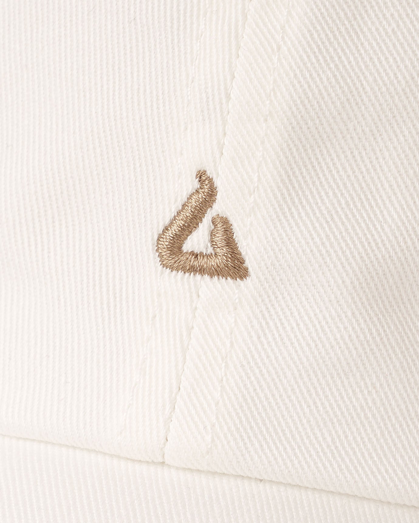 Cotton Baseball Cap Off White Brown