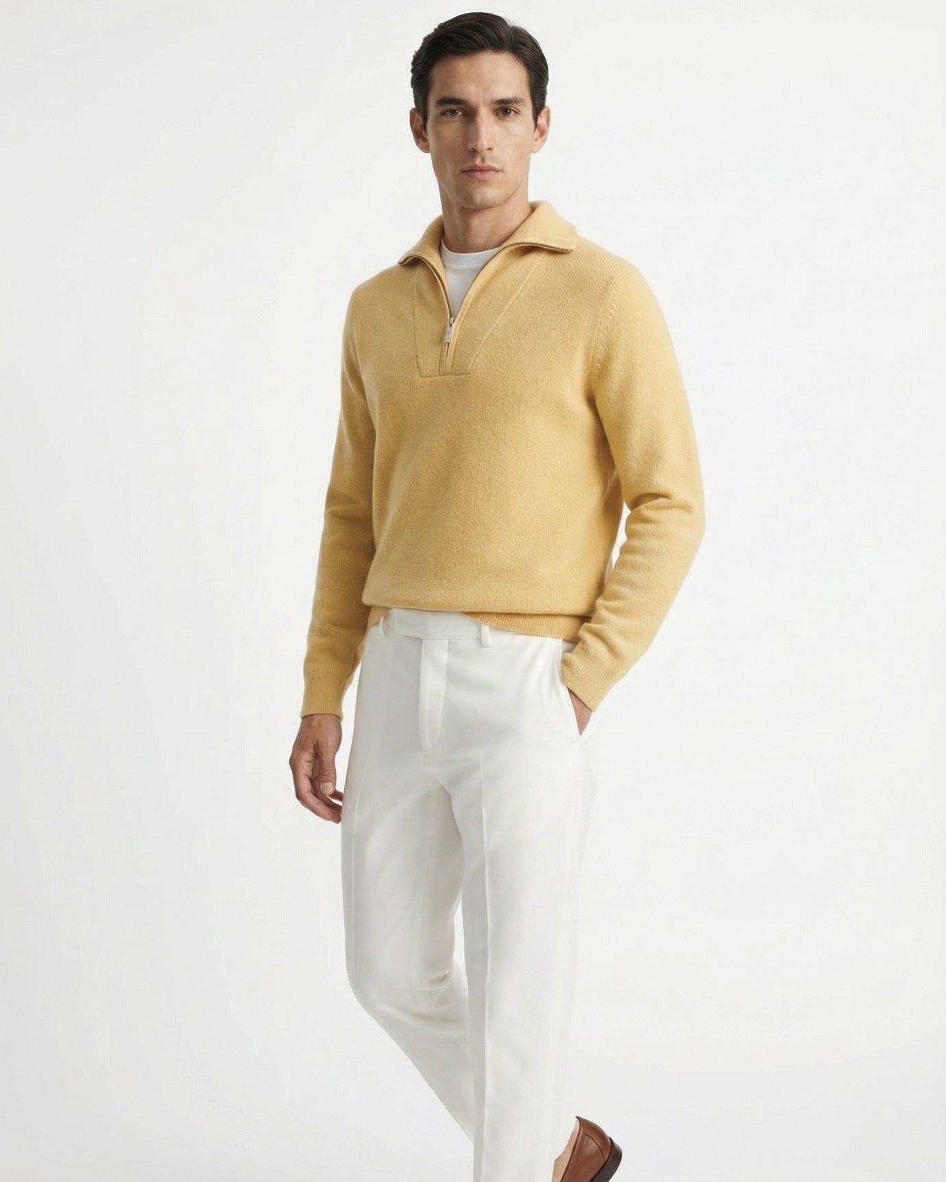 Cashmere Sweater Zipper Thickened