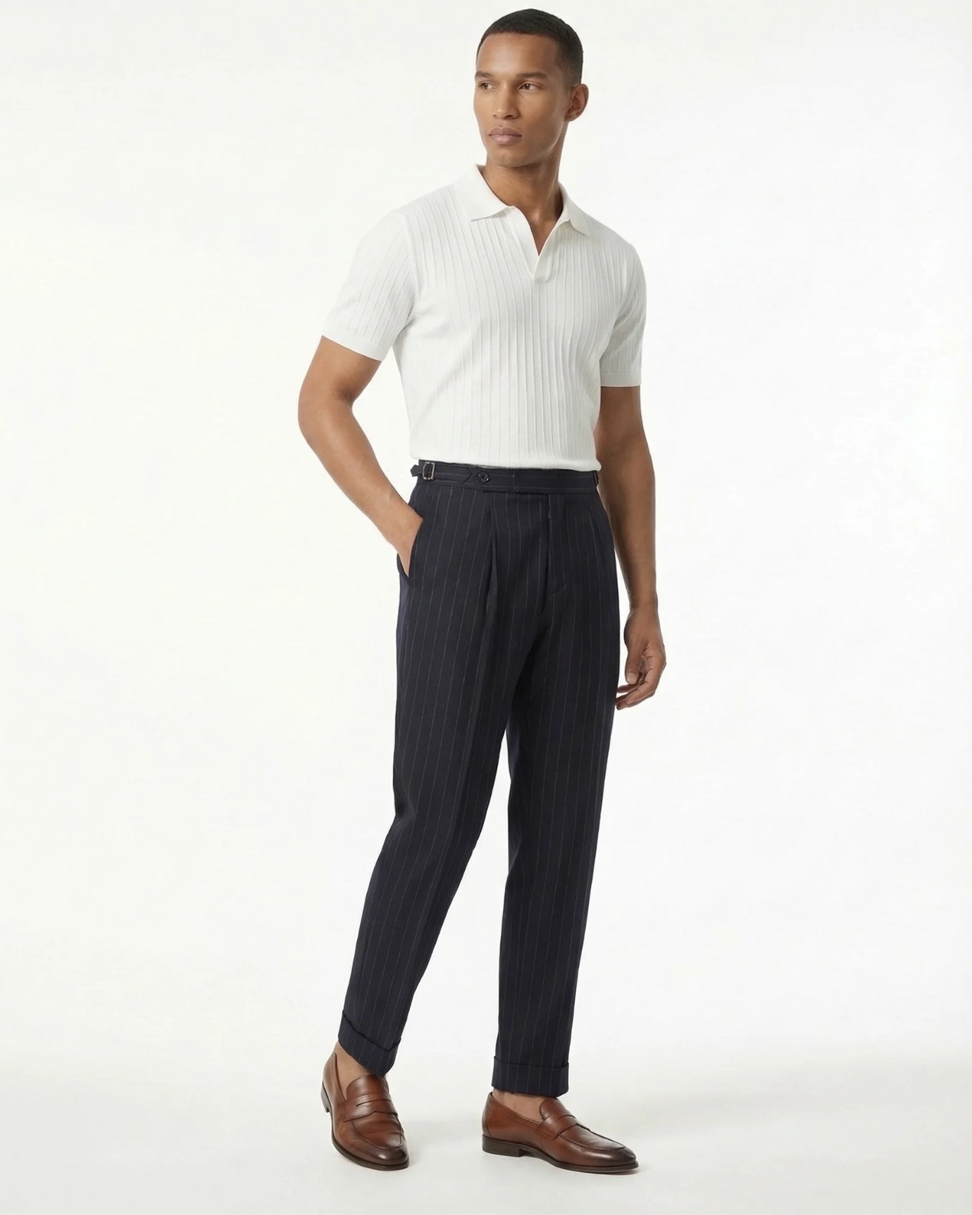 Naples Striped High Waisted Trousers