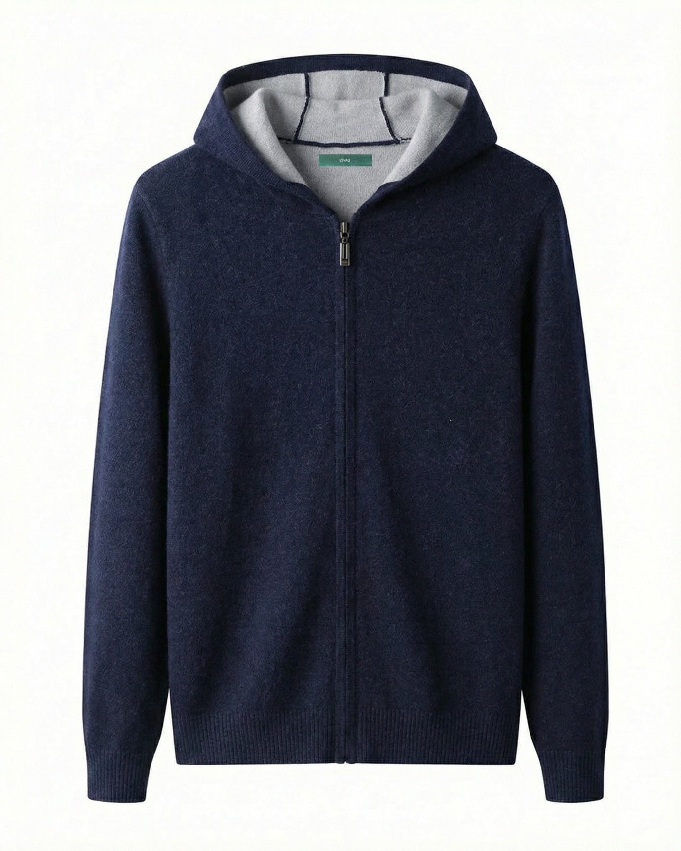 Cárdigan con cremallera y capucha de cachemira, edición limitada