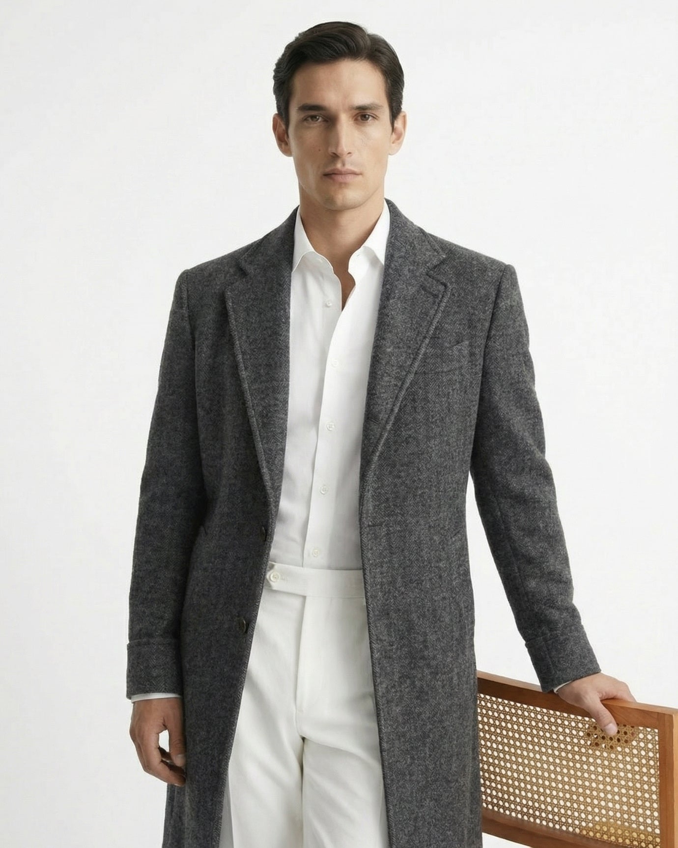 Heavyweight Chester Wool Coat Dark Gray