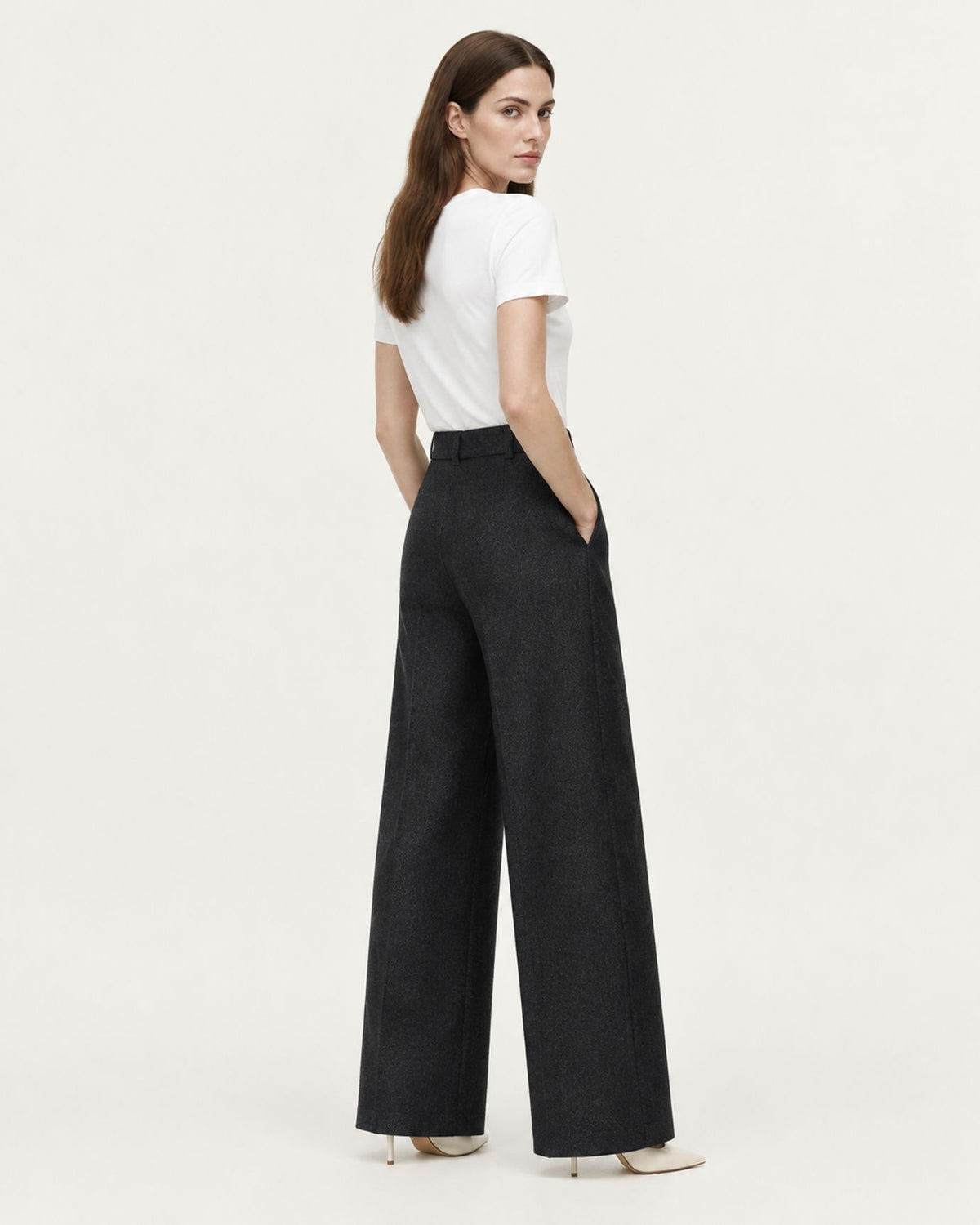 Woman Tailored High-Waisted Wool Trousers