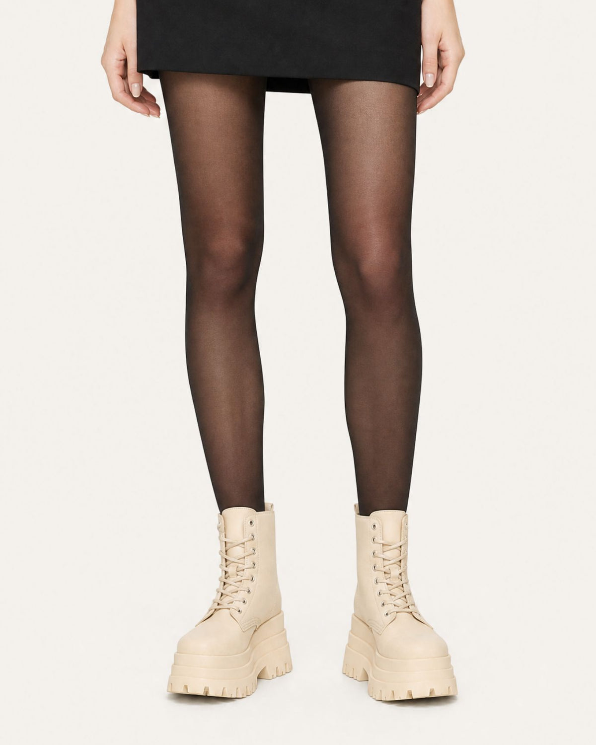 Maria Square-Toe Platform Lace-Up Combat Boots